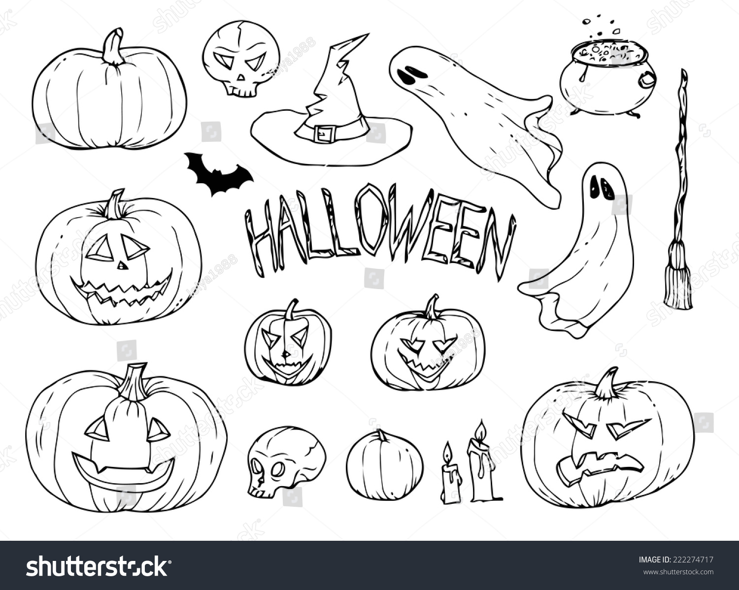 Рисунок на Хэллоуин легкий для срисовки