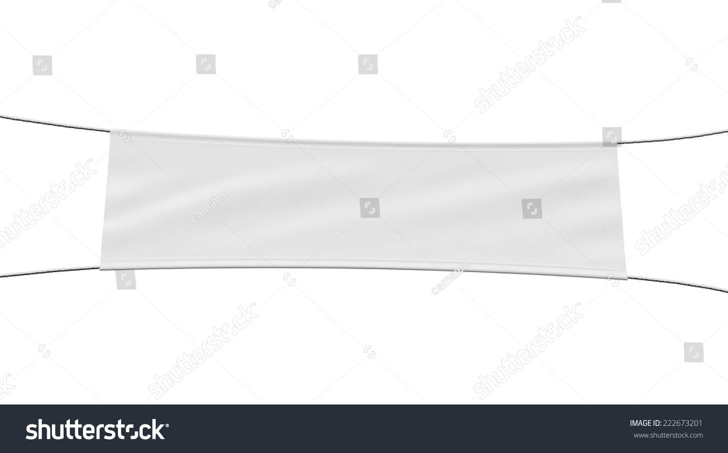 Blank Horizontal Banner Customizing Template Stock Illustration
