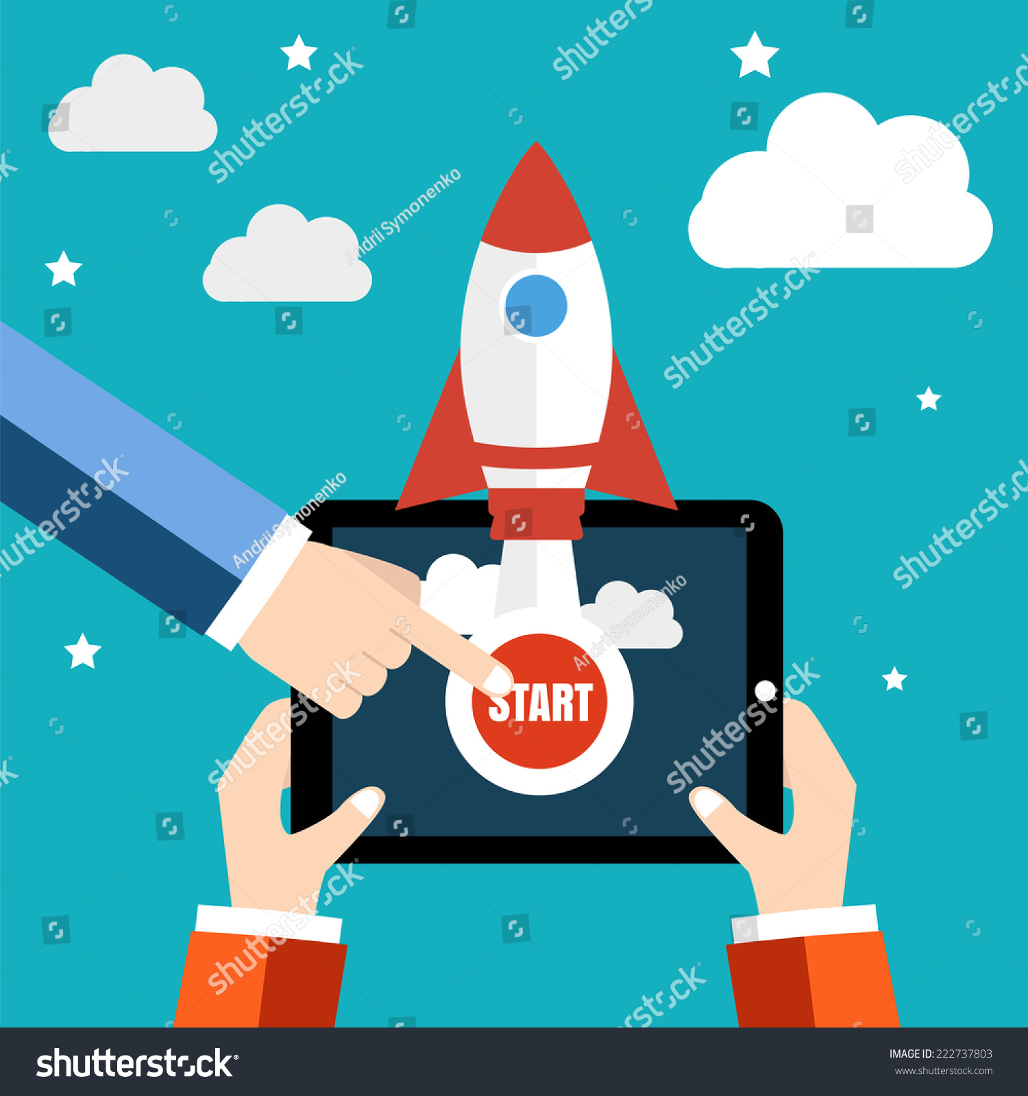 New Business Project Start Launching New Stock Vector (Royalty Free ...