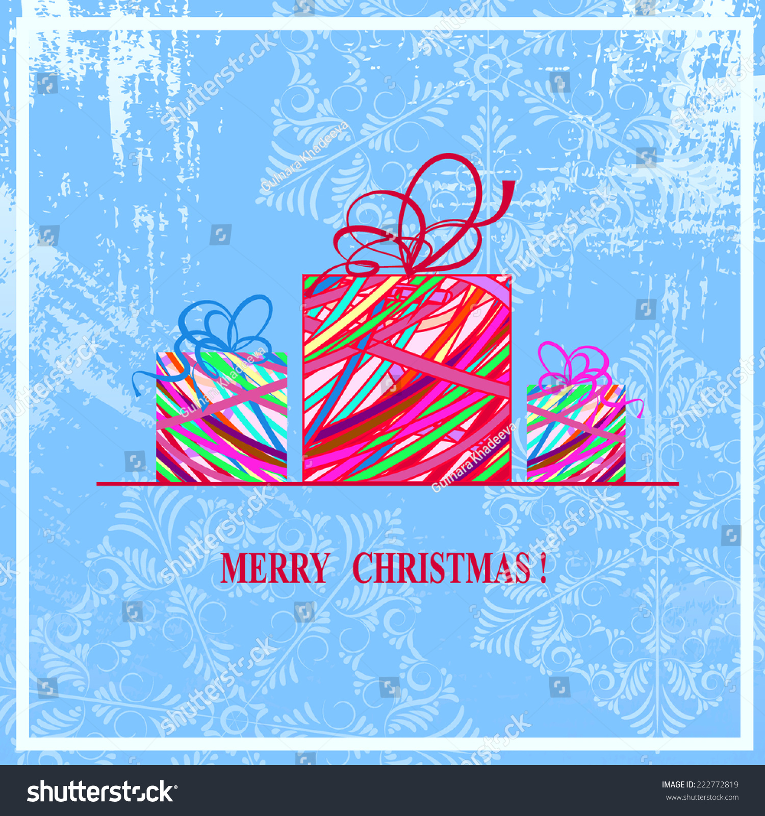 Merry Christmas Card Stock Vector Royalty Free 222772819 Shutterstock 6386