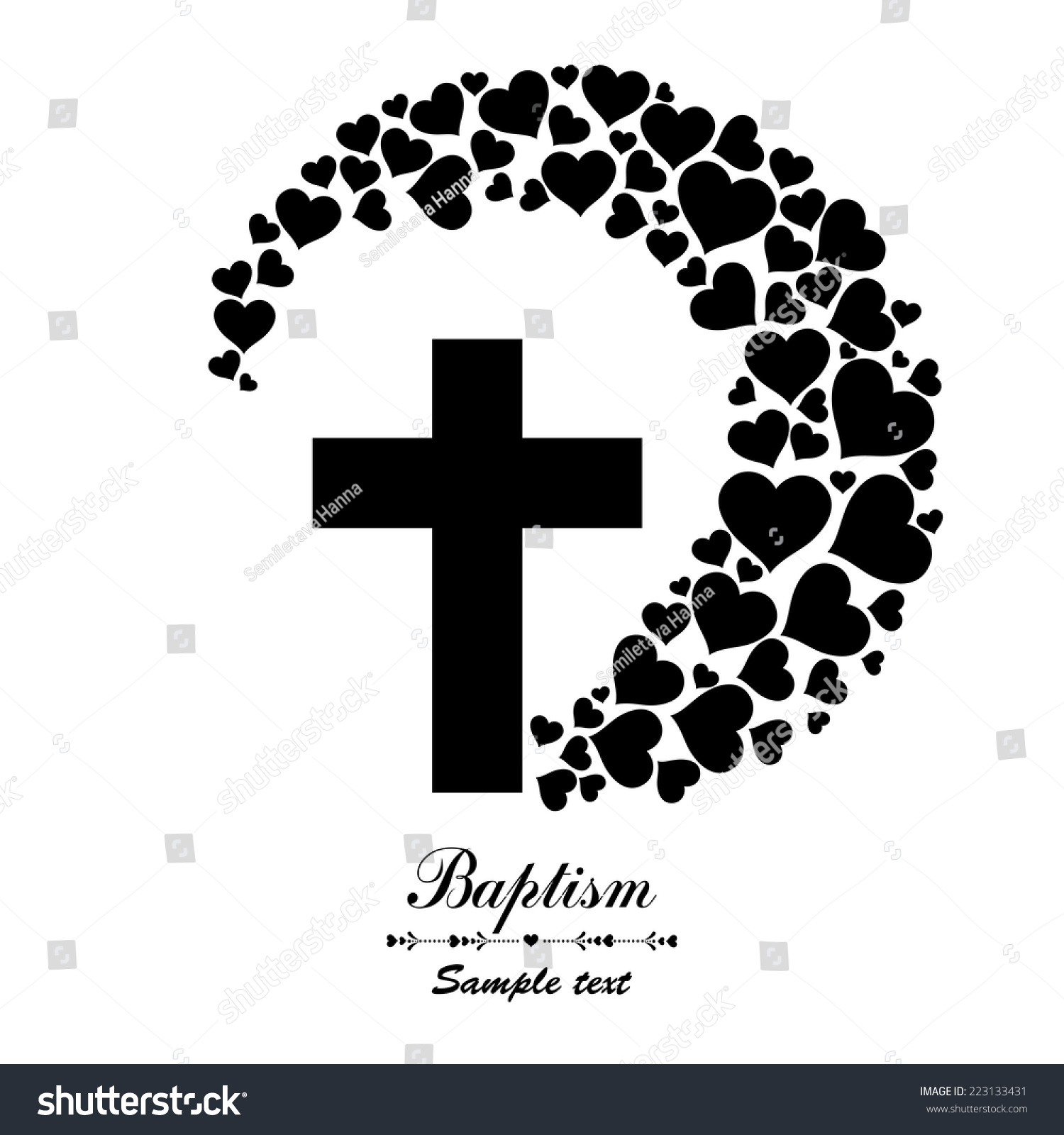 Baptism Card Design Cross Isolated On Stock Vector Royalty Free   Stock Vector Baptism Card Design Cross Isolated On White Background Christian Symbol Vector Illustration 223133431 