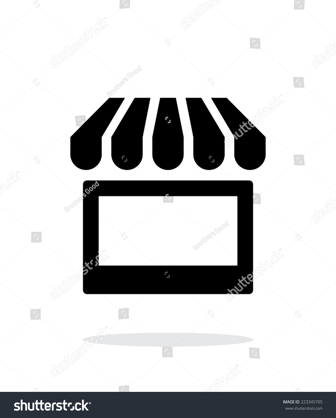 Kiosk Icon On White Background Vector Stock Vector (Royalty Free ...