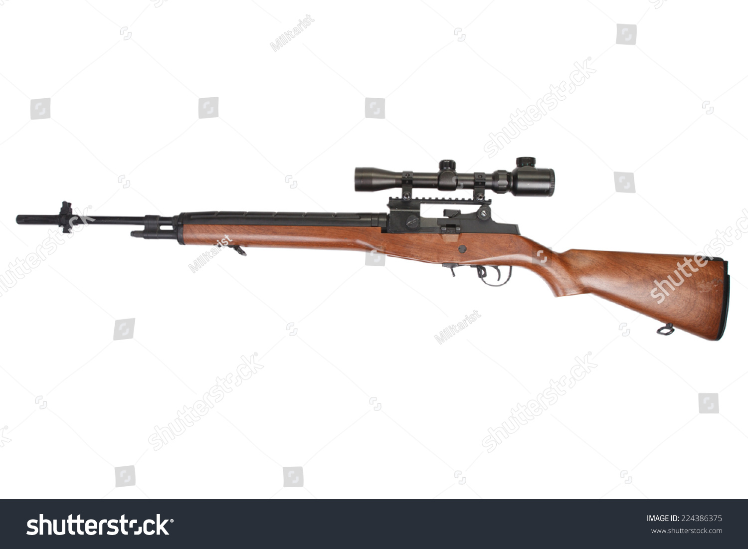 Sniper Rifle Isolated On White Background Stock Photo 224386375 ...