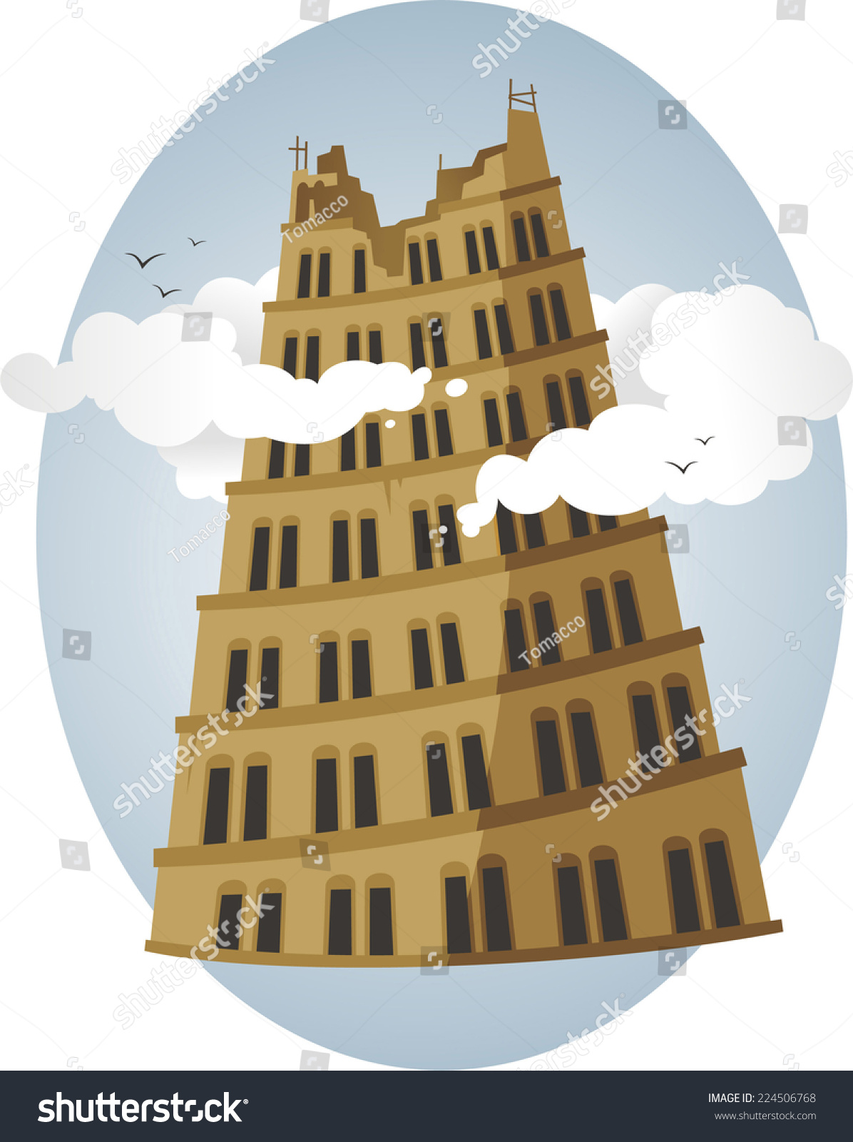 Tower of Babel vector