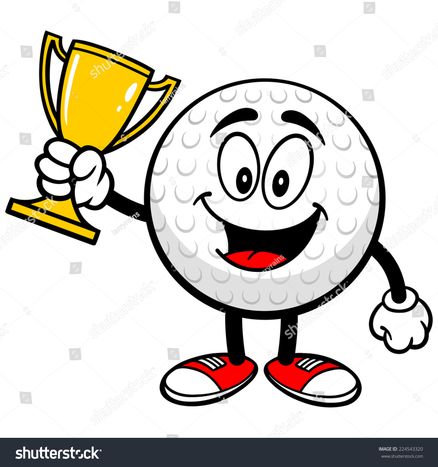 Golf Ball Trophy Stock Vector (royalty Free) 224543320 