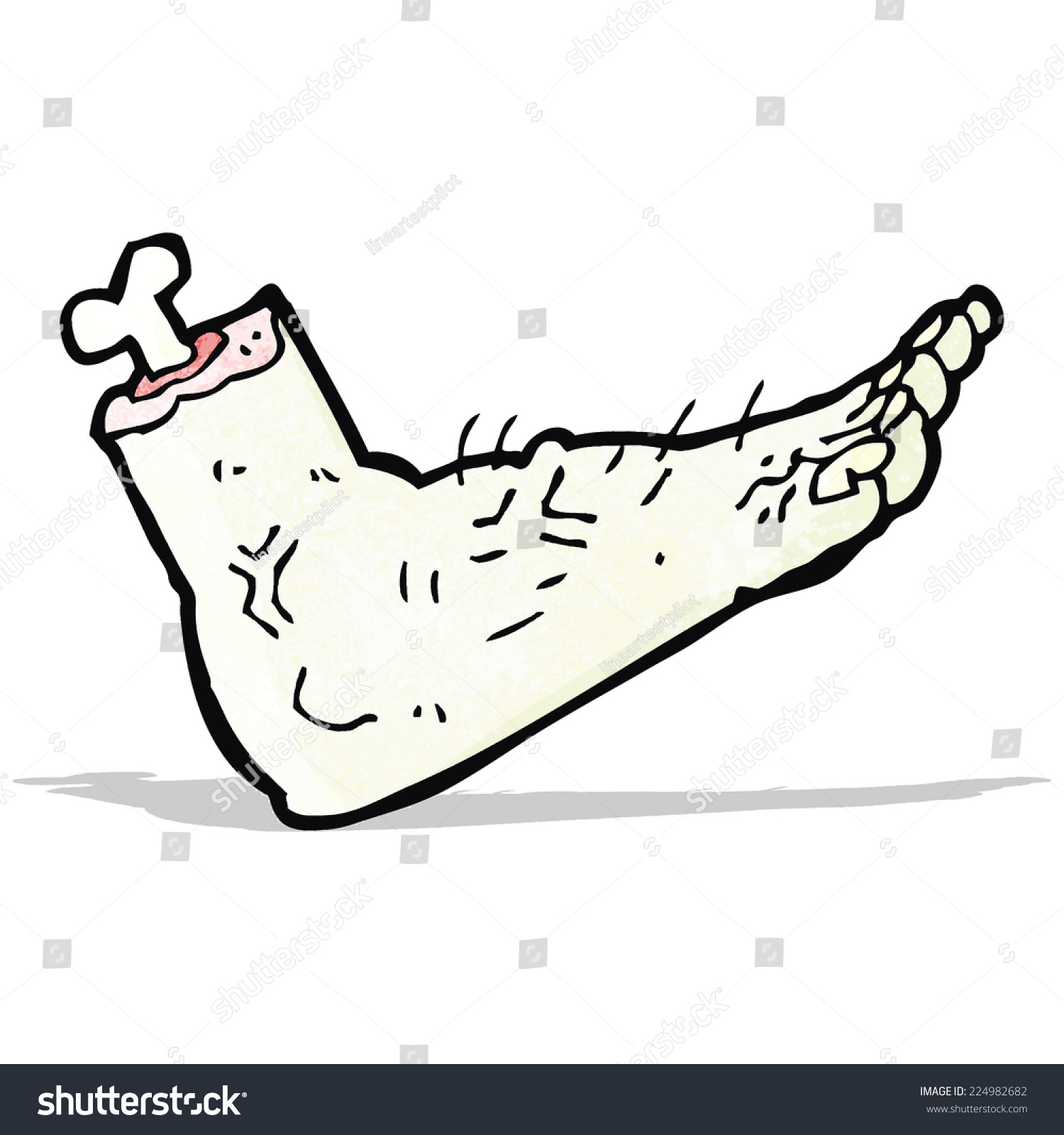 Cartoon Gross Severed Foot Stock Vector (Royalty Free) 224982682 ...