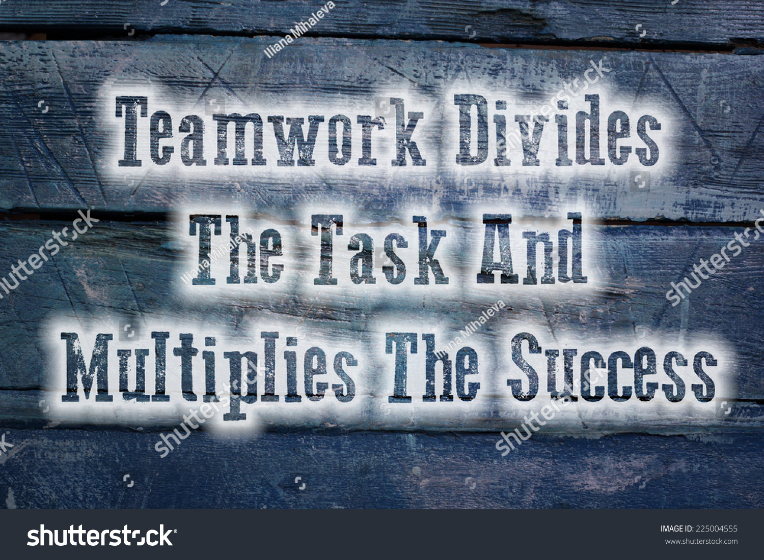 Teamwork Divides Task Multiplies Success Concept Stock Illustration ...