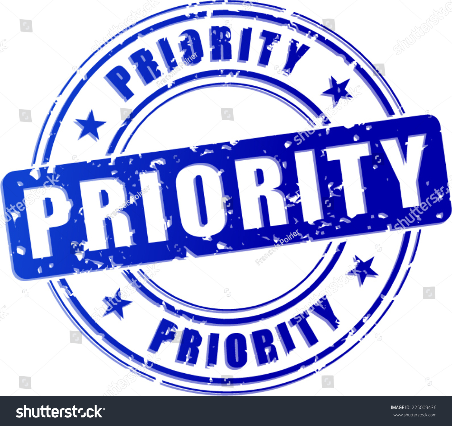 Illustration Priority Blue Stamp Icon Concept Stock Vector (Royalty Free) 2...