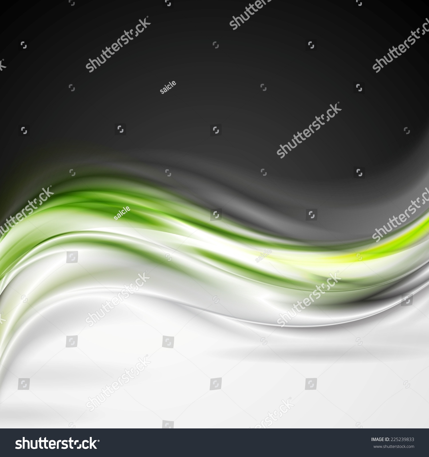 Shiny Green Wave Background Stock Vector (Royalty Free) 415634677