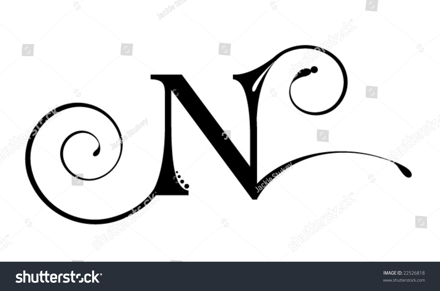 Letter N Stock Vector (Royalty Free) 22526818 | Shutterstock