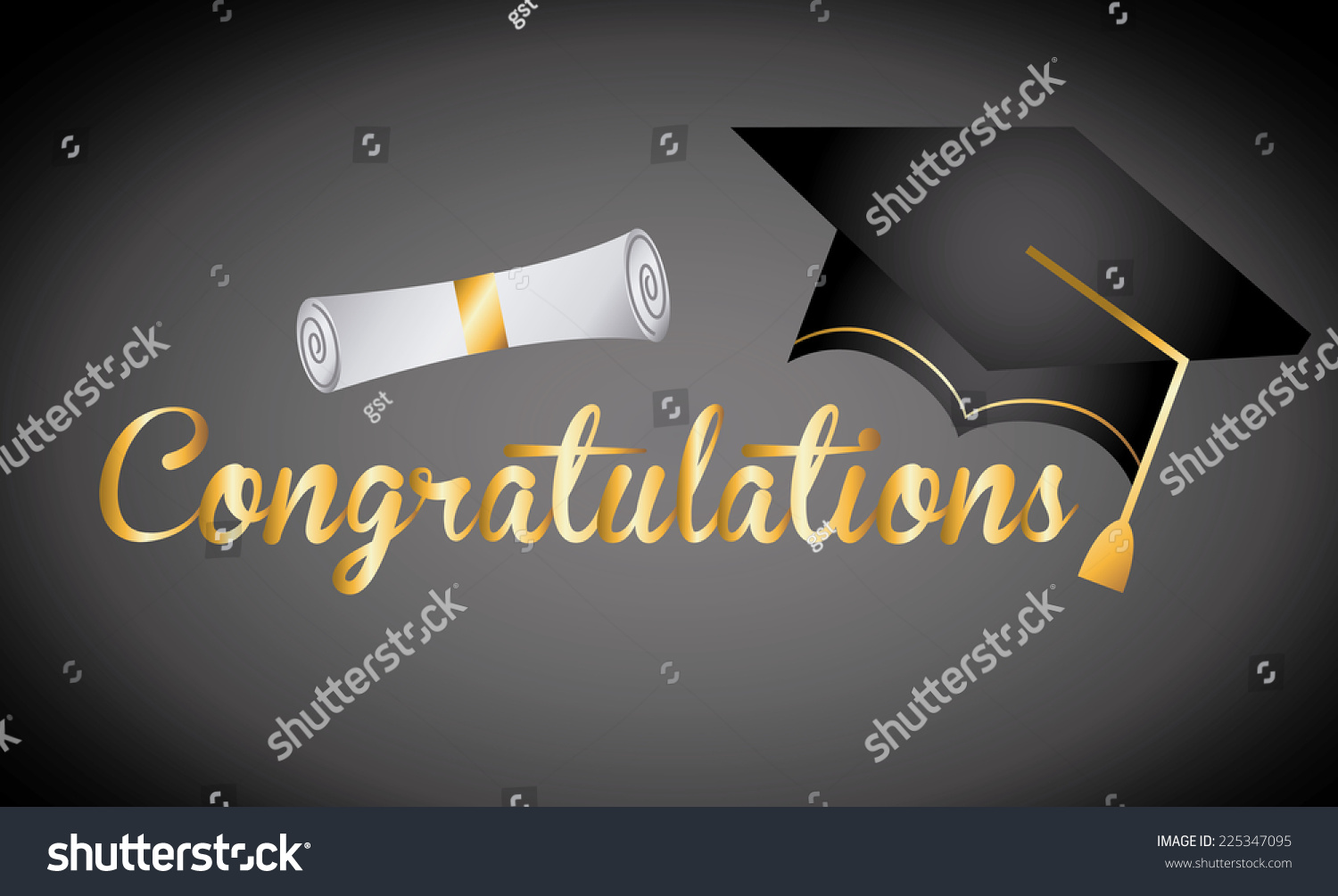 Graduation Graphic Design Vector Illustration Stock Vector (Royalty ...