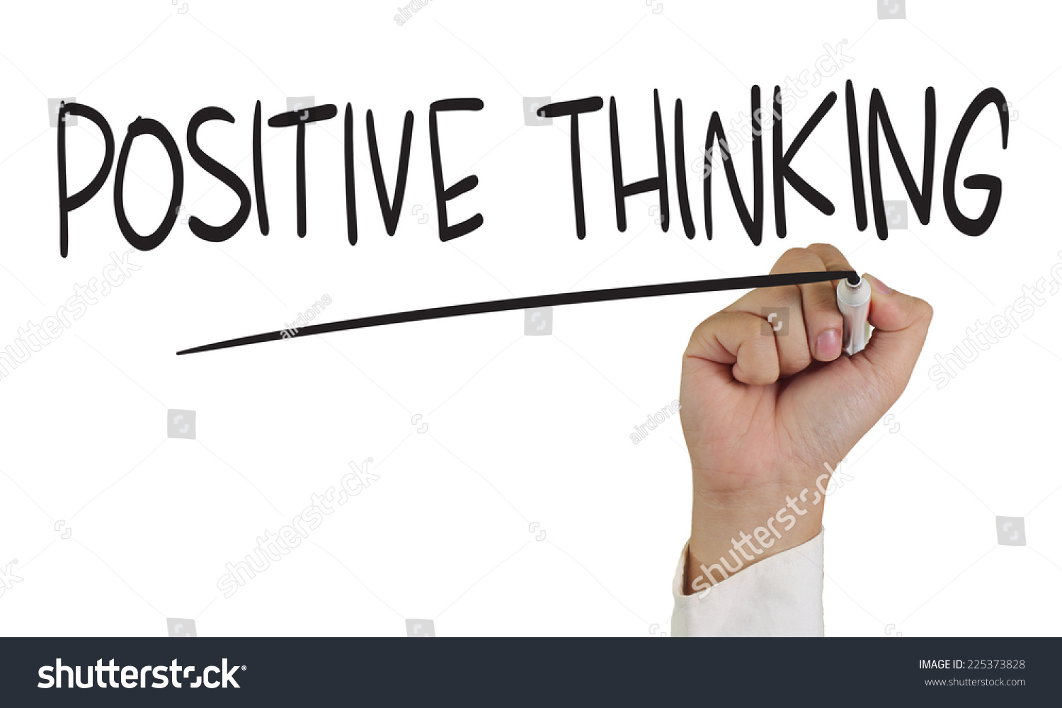 Motivational Concept Image Hand Holding Marker Stock Photo 225373828 ...