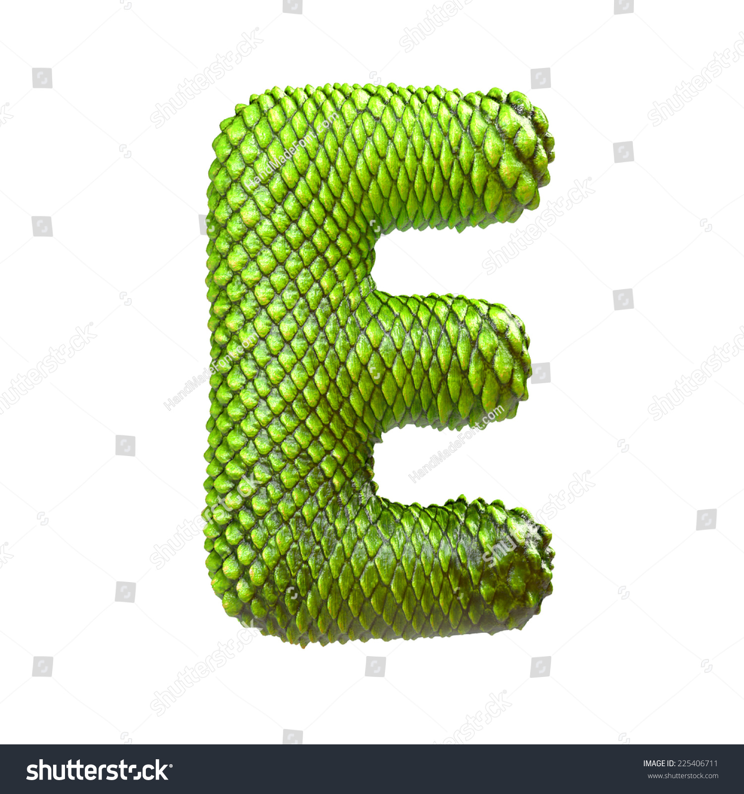 Letter E Dragon Skin Alphabet Isolated Stock Illustration 225406711 ...