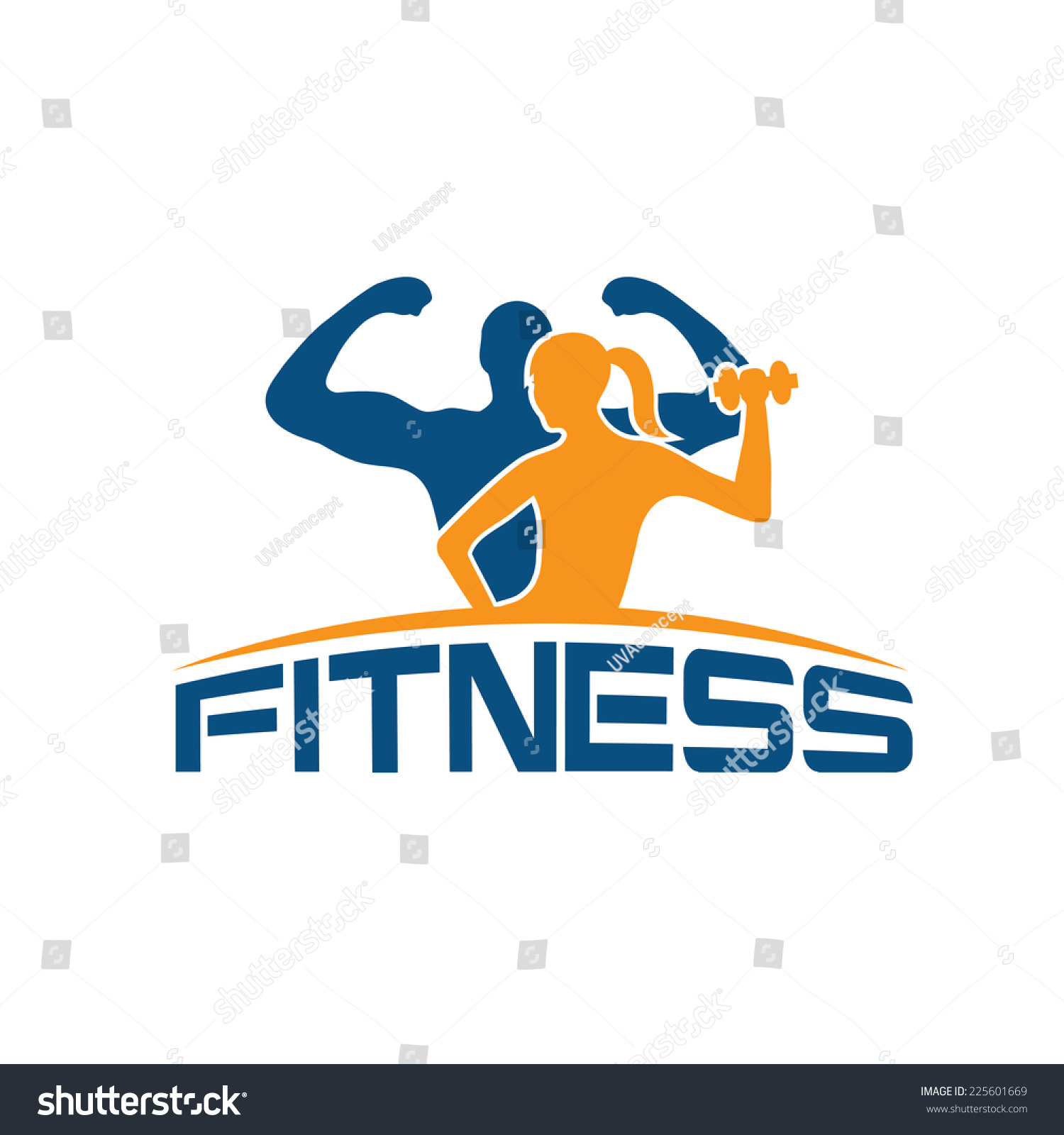 Man Woman Fitness Silhouette Character Vector Stock Vector (Royalty ...