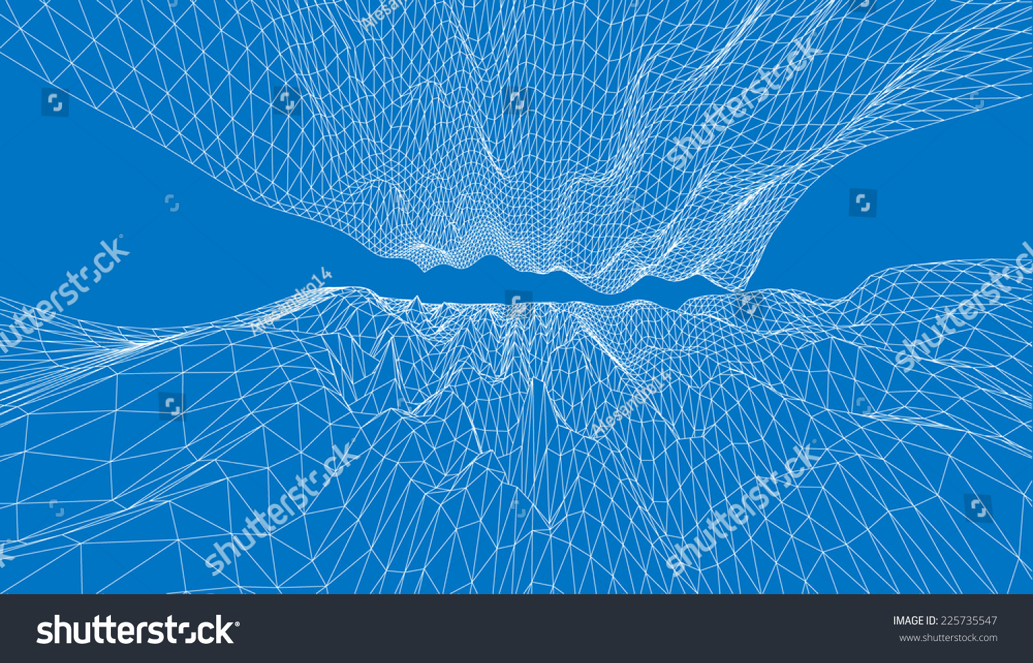 Wireframe Surface Vector Background Stock Vector (Royalty Free ...