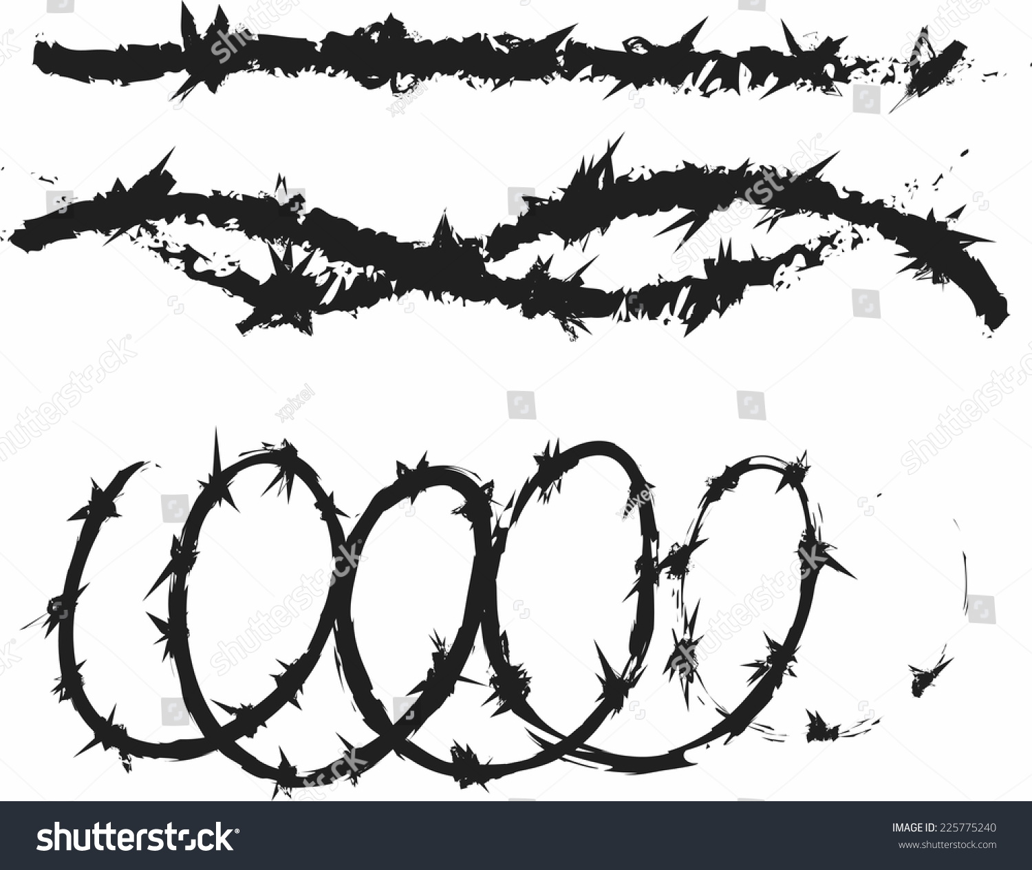 Doodle Barbed Wire Vector Stock Vector Royalty Free Shutterstock