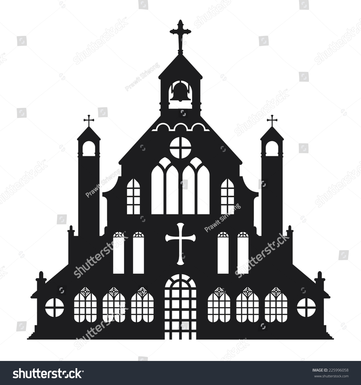 Castle Church Vector Stock Vector (Royalty Free) 225996058 | Shutterstock