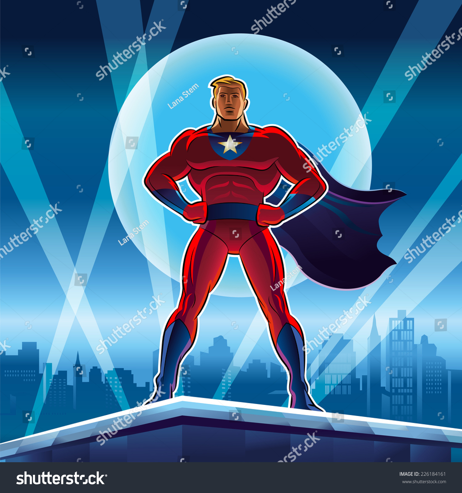 Super Hero Vector Illustration On Background Stock Vector (Royalty Free ...