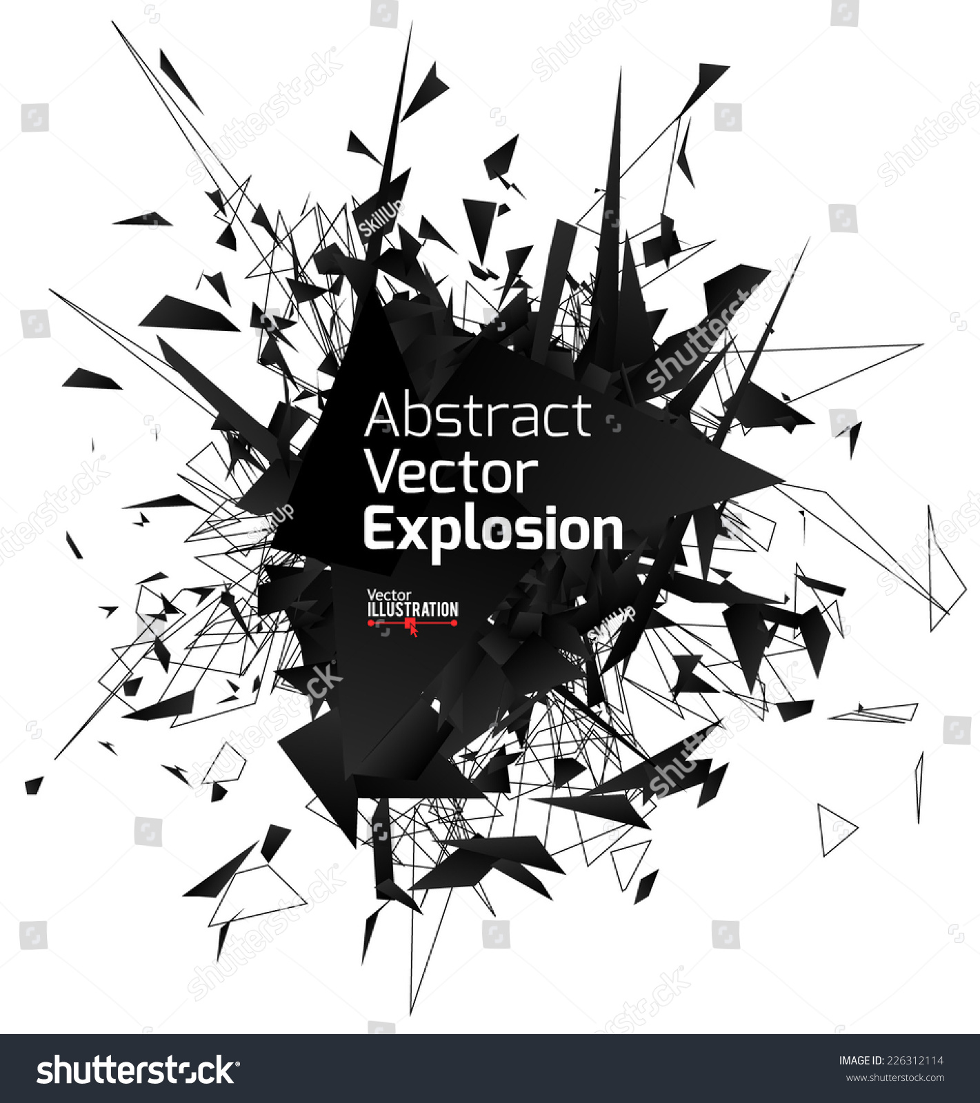 Abstract Black Explosion Vector Illustration Stock Vector (Royalty Free ...