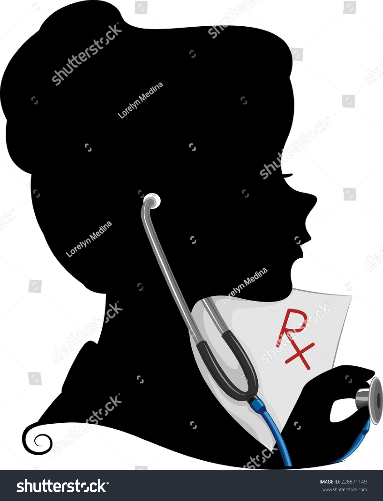 Illustration Featuring Silhouette Doctor Stock Vector Royalty Free Shutterstock