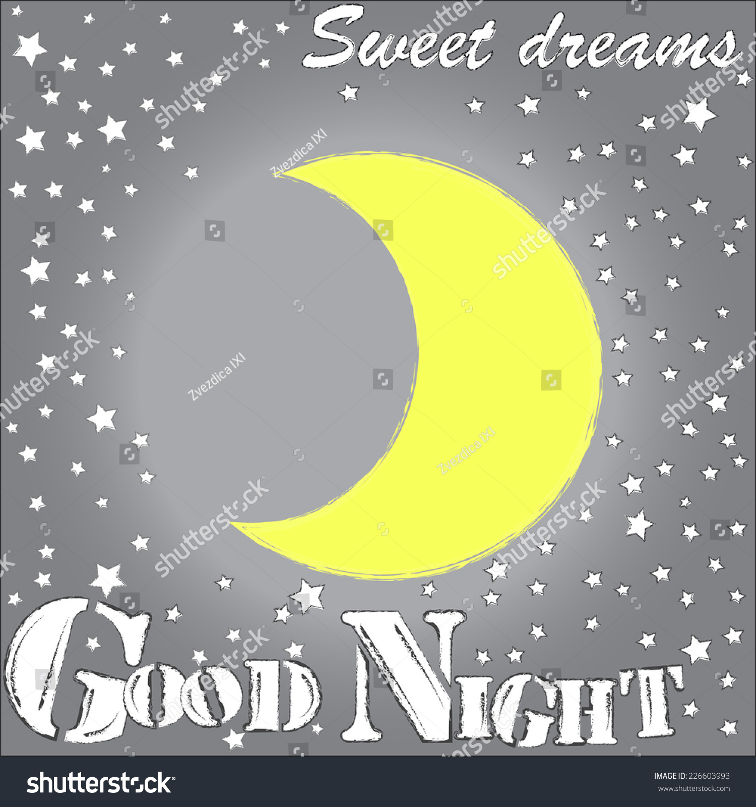 Good Nightsweet Dreamsmoon Stars Stock Vector (Royalty Free) 226603993 ...