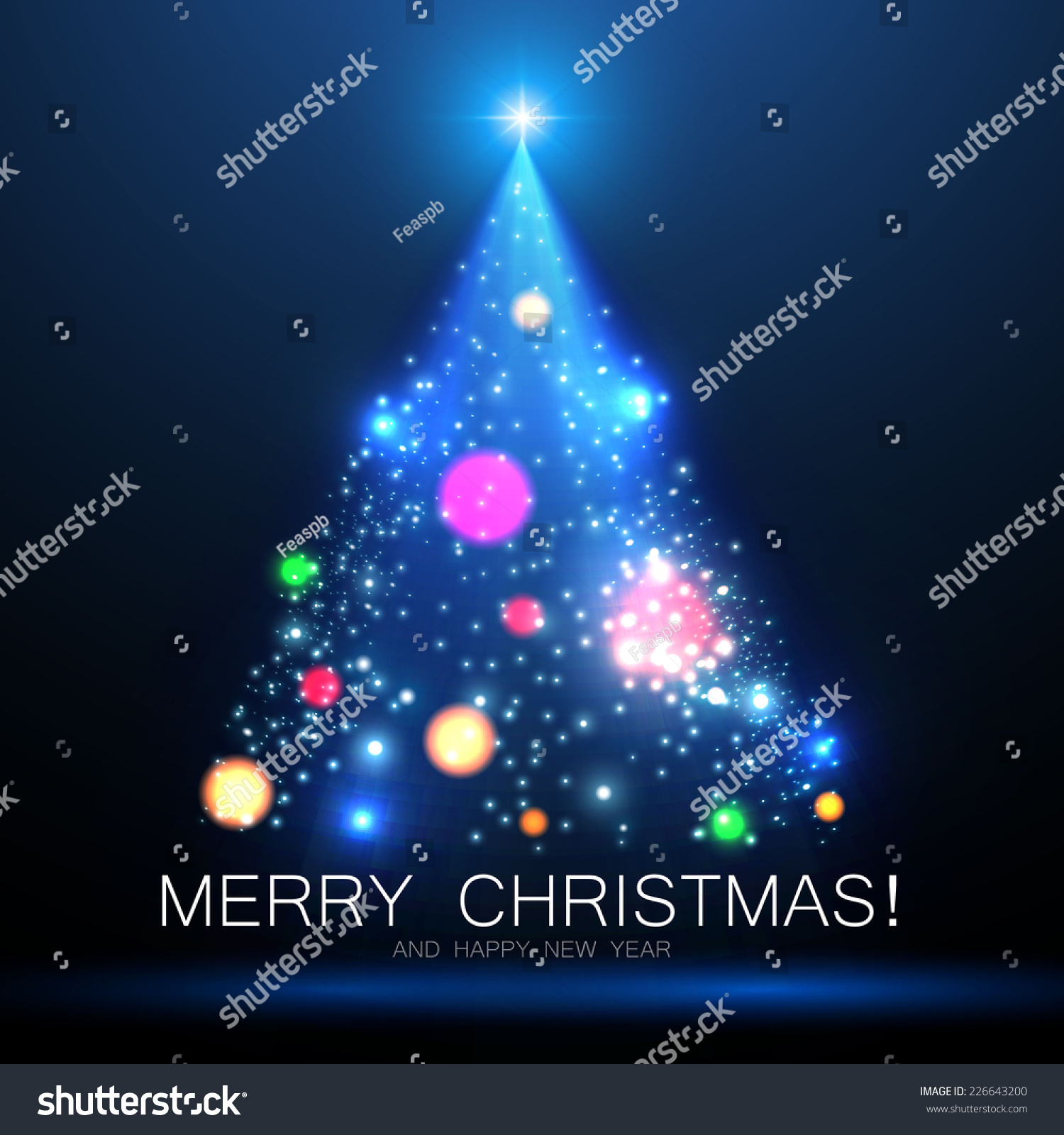 Christmas Tree Lights Vector Illustration Stock Vector (Royalty Free ...