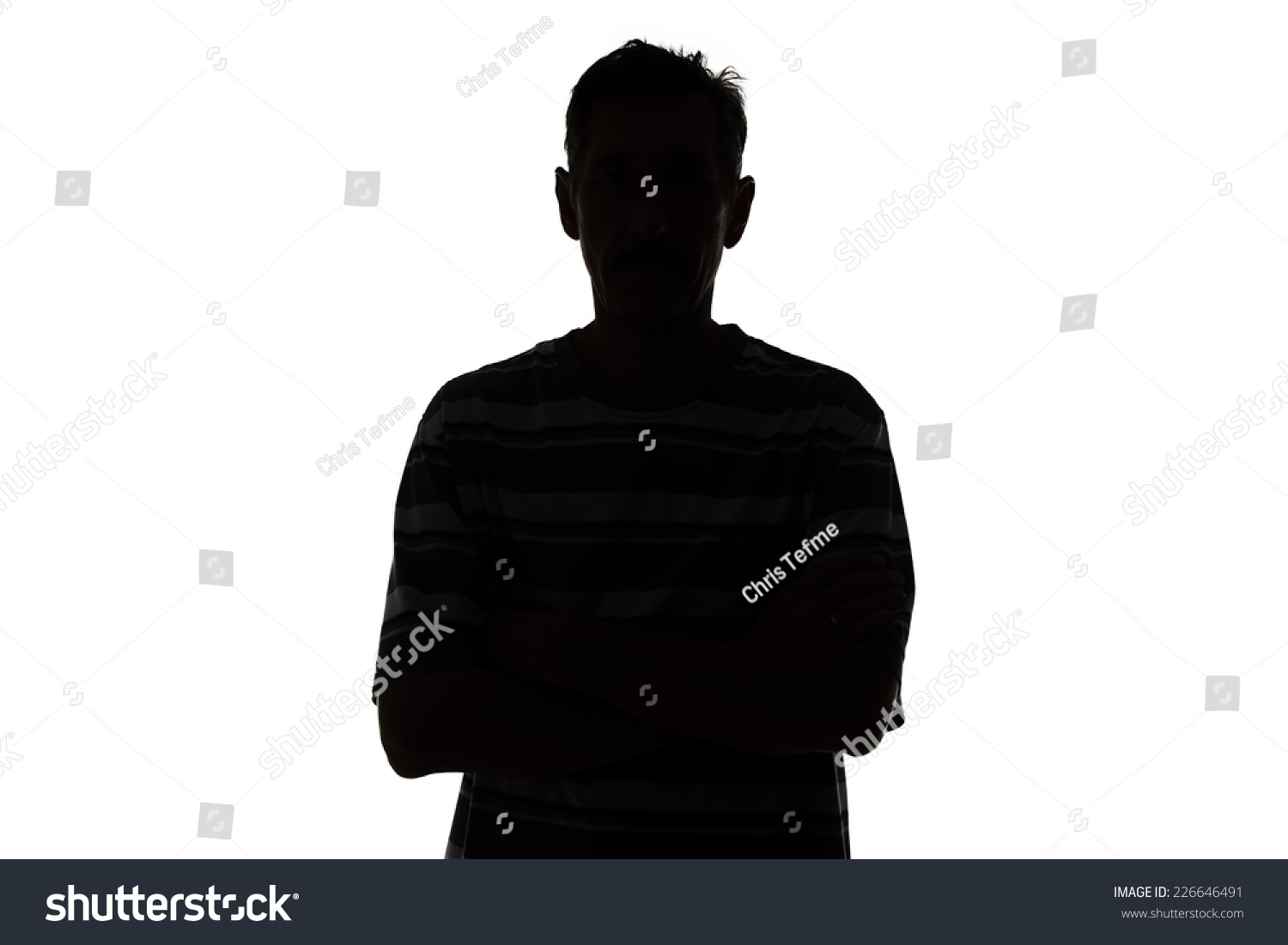 Photo Silhouette Adult Man On White Stock Photo 226646491 | Shutterstock