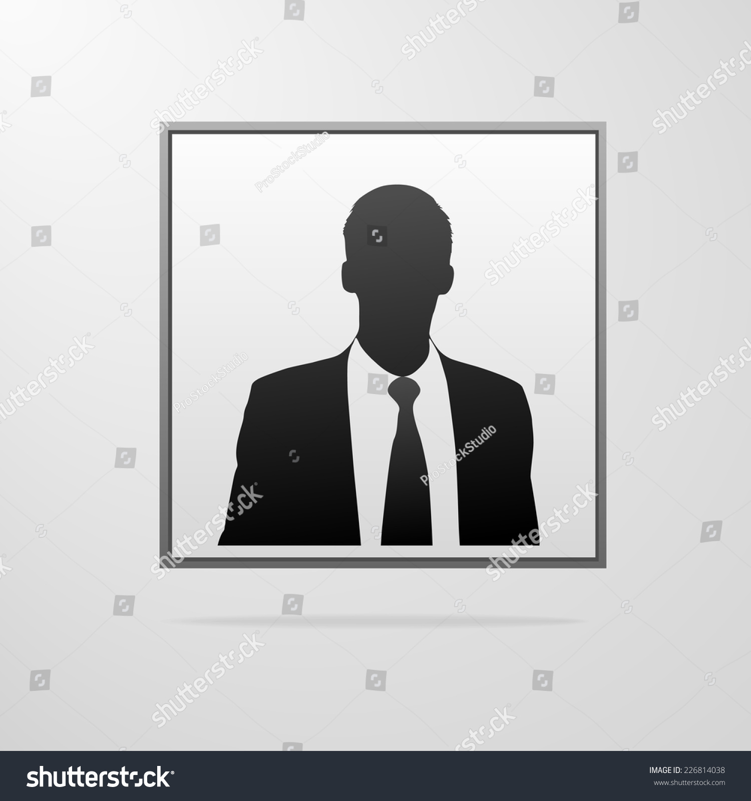 Businessman Portrait Silhouette Male Icon Avatar Stock Vector (Royalty ...