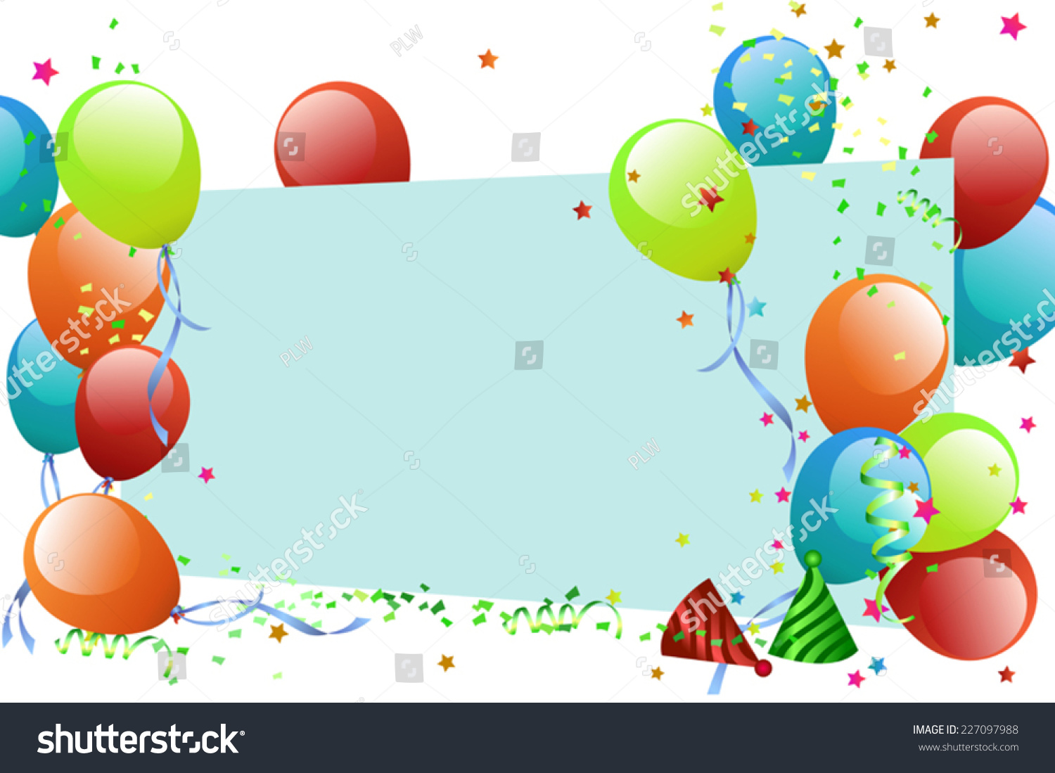 Balloon Banner Copy Space Stock Vector (Royalty Free) 227097988 ...