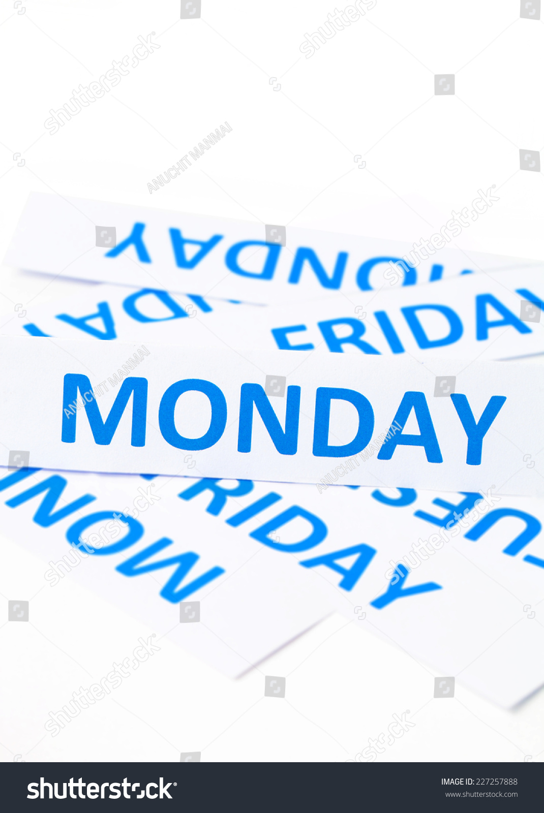 Monday Word Texture Paper Stock Photo 227257888 Shutterstock