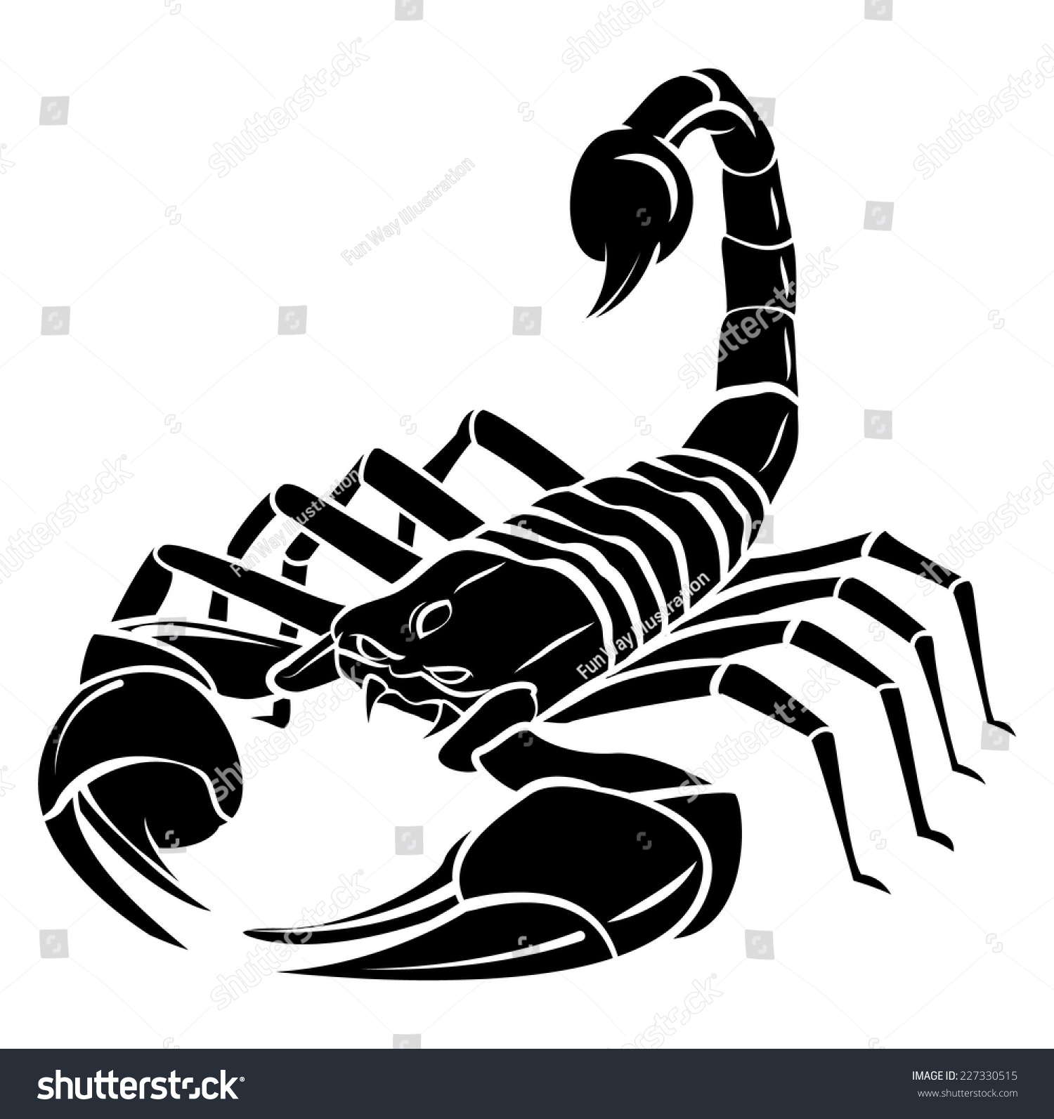 Scorpion Mascot Tattoo Stock Vector (royalty Free) 227330515 