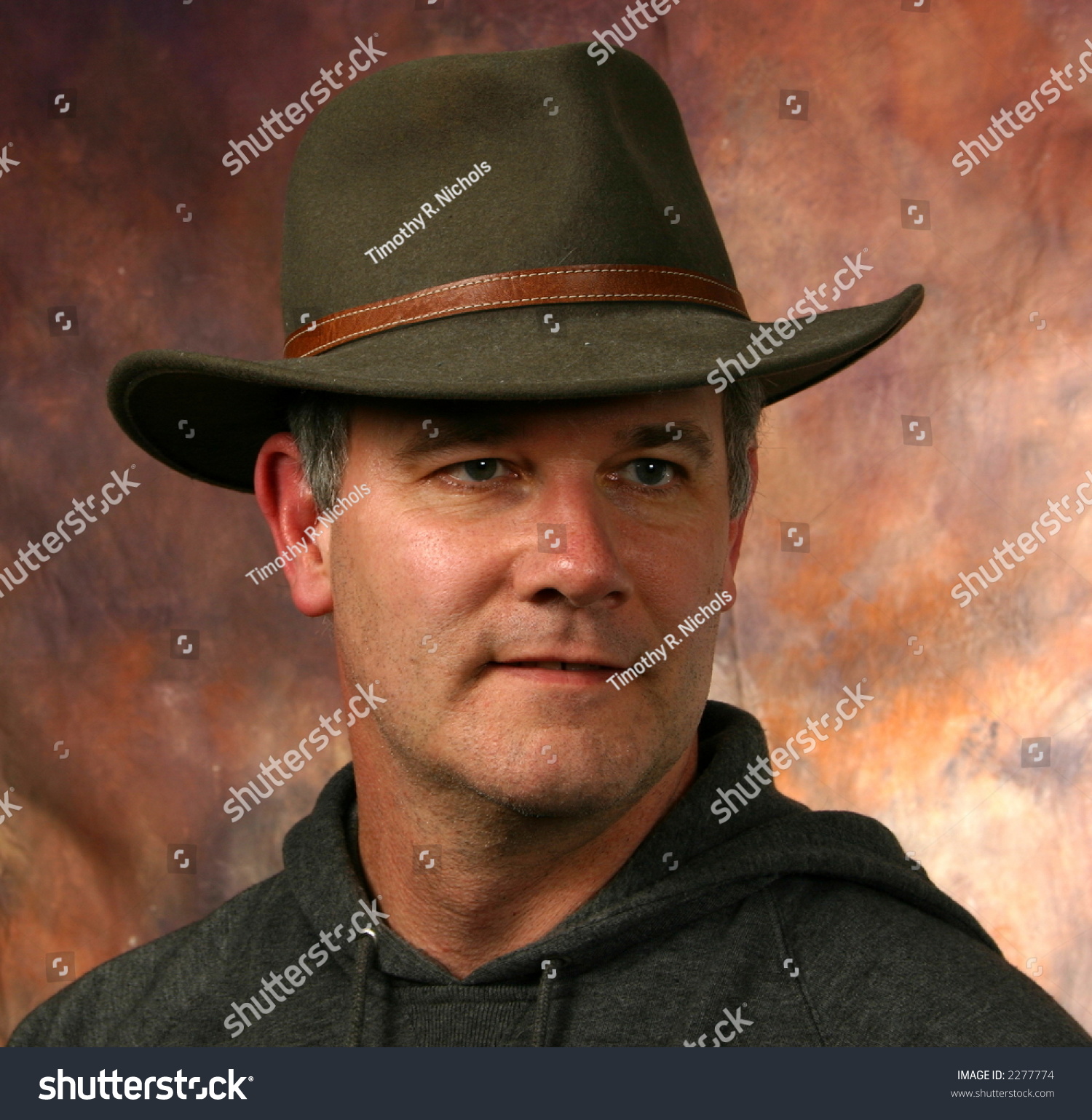 man with a cowboy hat