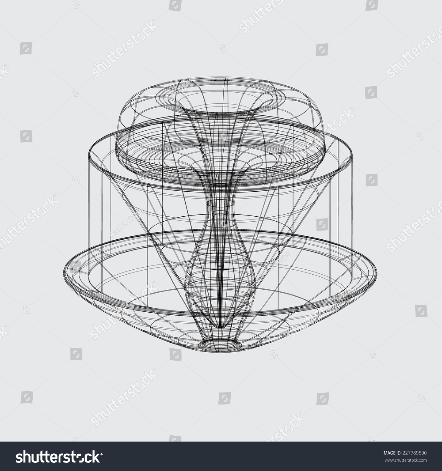 Wireframe Design Isolated On Grey Background Stock Illustration ...