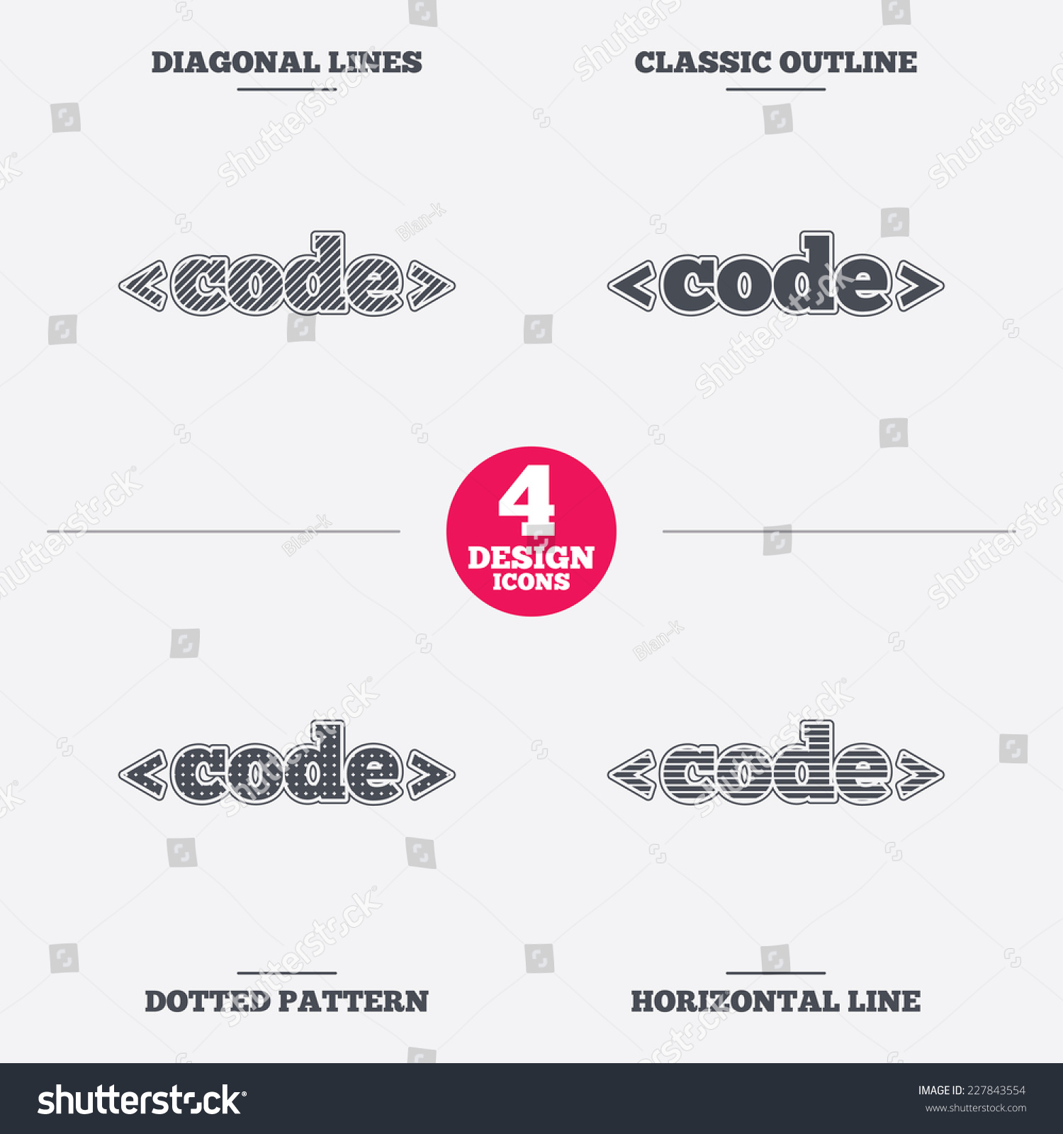 Code Sign Icon Programming Language Symbol Stock Vector (royalty Free 