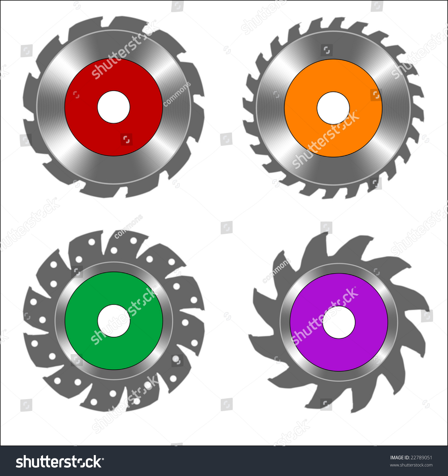 Blades Circular Saw Vector Illustration Stock Vector (Royalty Free ...