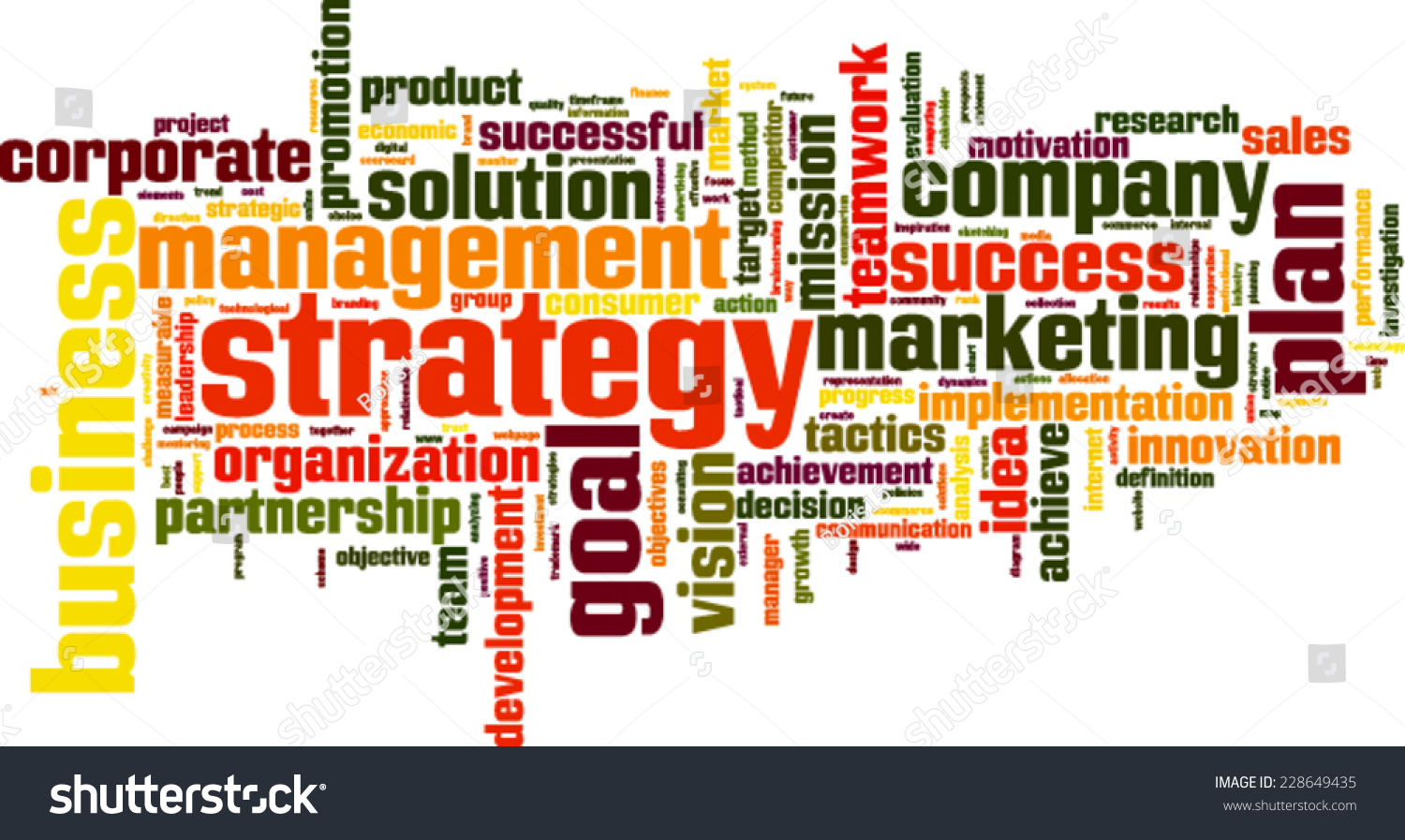 Strategy Word Cloud Concept Vector Illustration Stock Vector (Royalty ...