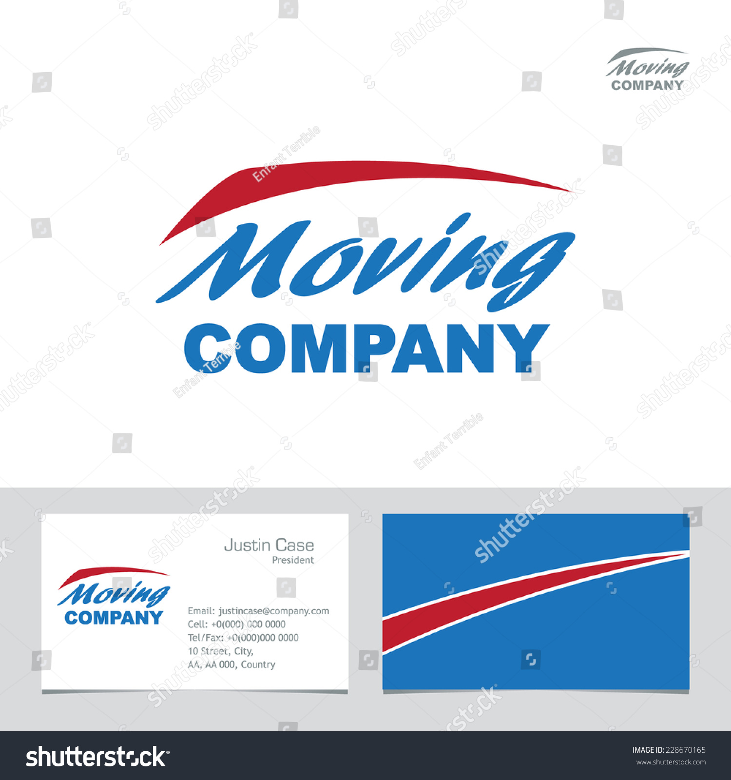 Moving Company Business Sign Business Card Stock Vector (Royalty Free ...