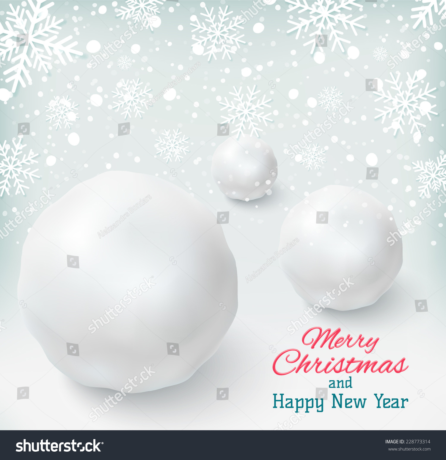 Background Snowballs Snow Winter Background Vector Stock Vector