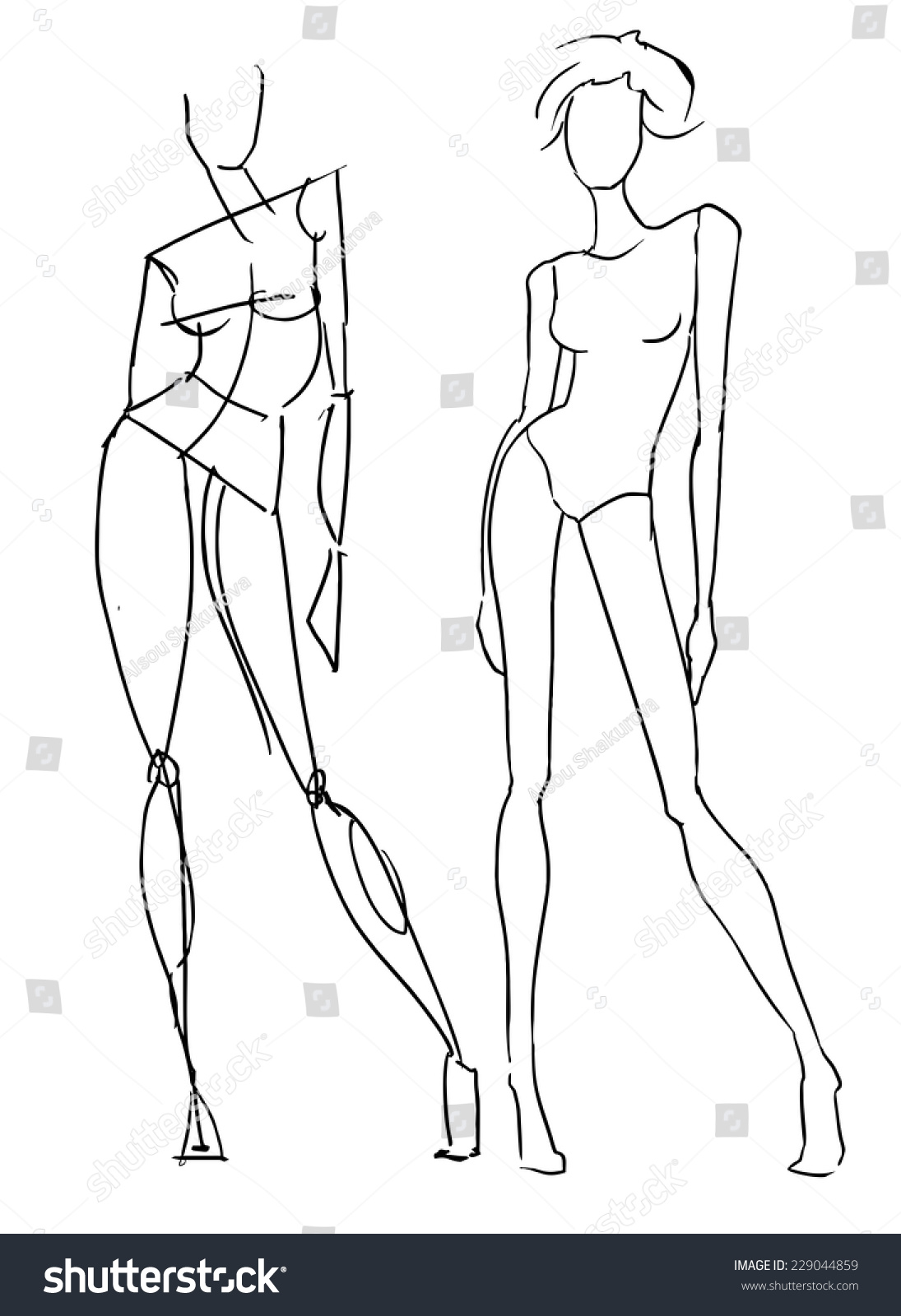 Модели для рисования одежды в движении