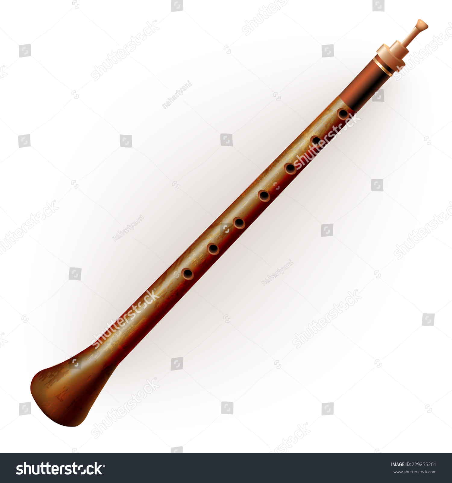 Musical Instruments Series Traditional Turkish Zourna Stock Vector ...