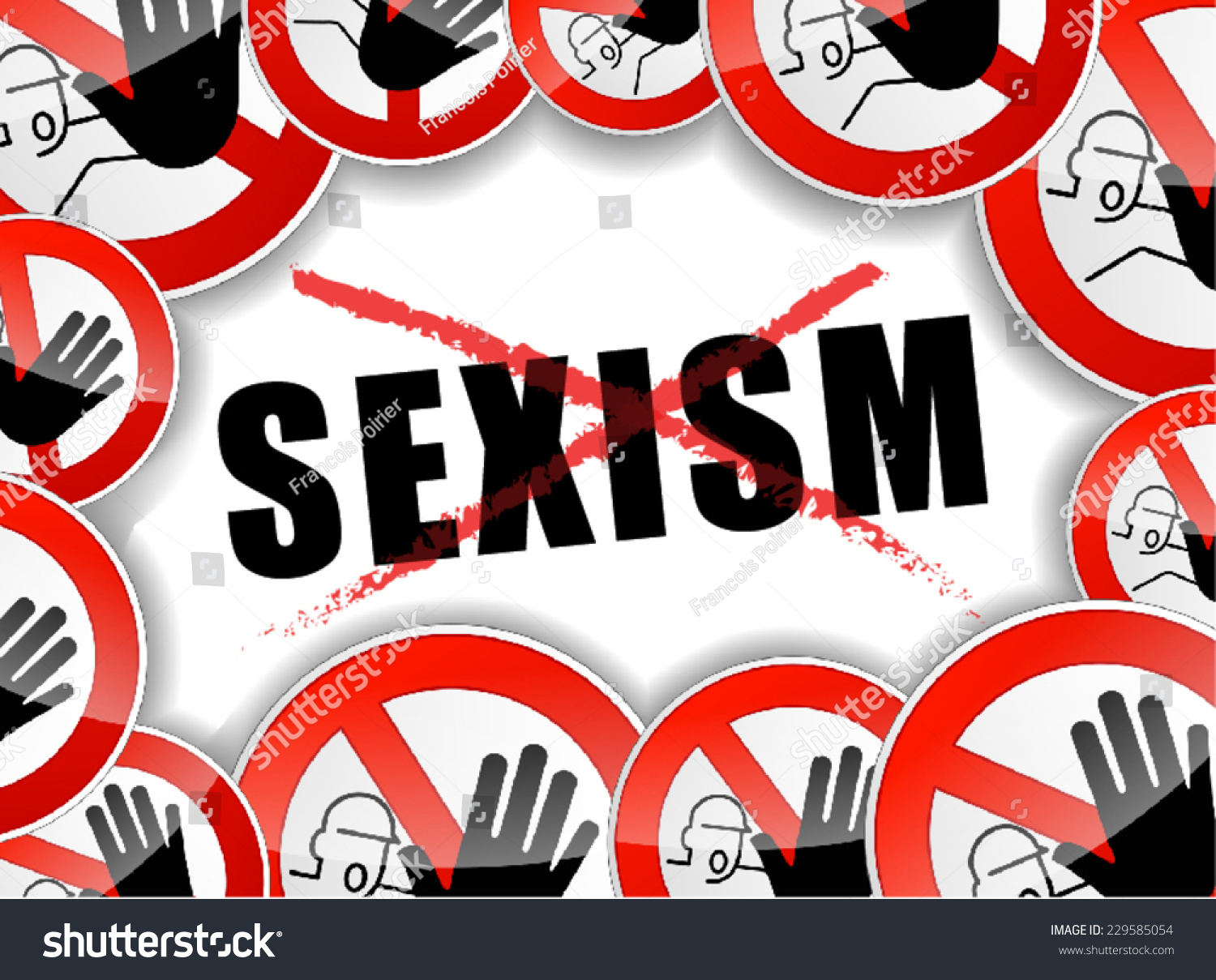 Illustration Abstract Design Concept No Sexism Stock Vector Royalty Free 229585054 Shutterstock 9967