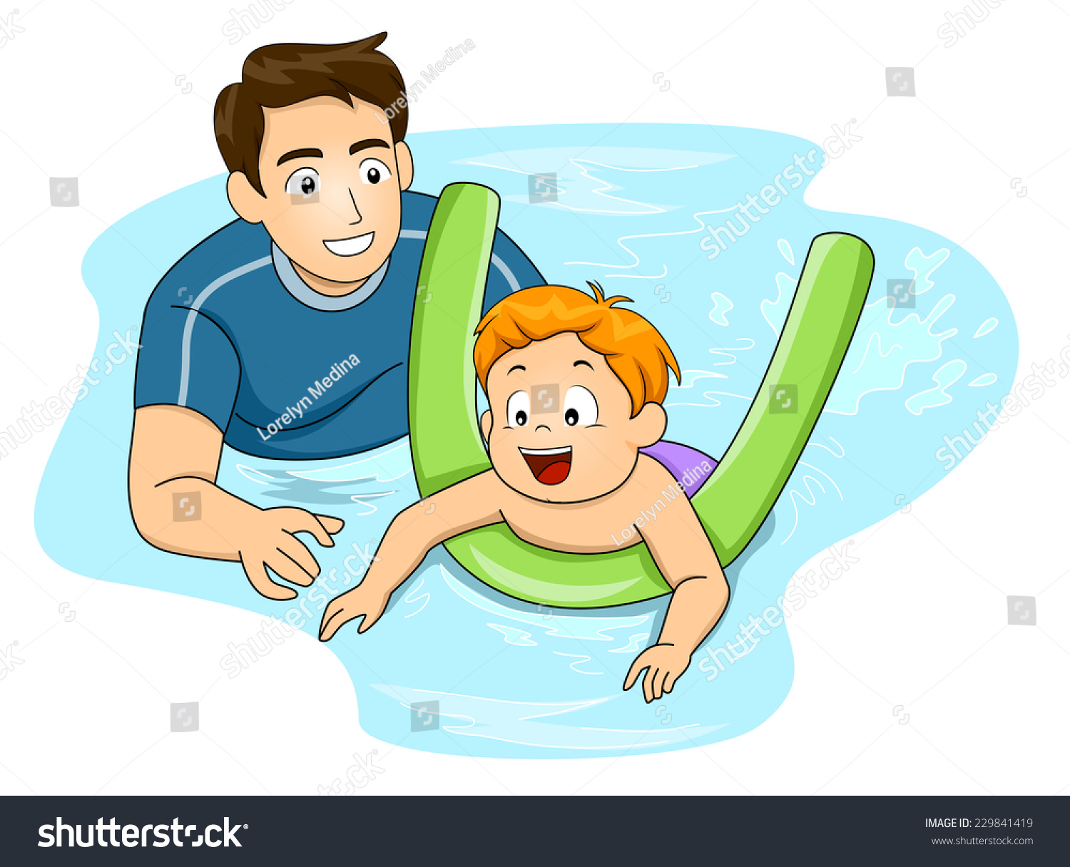 Тренер по плаванию рисунок для детей