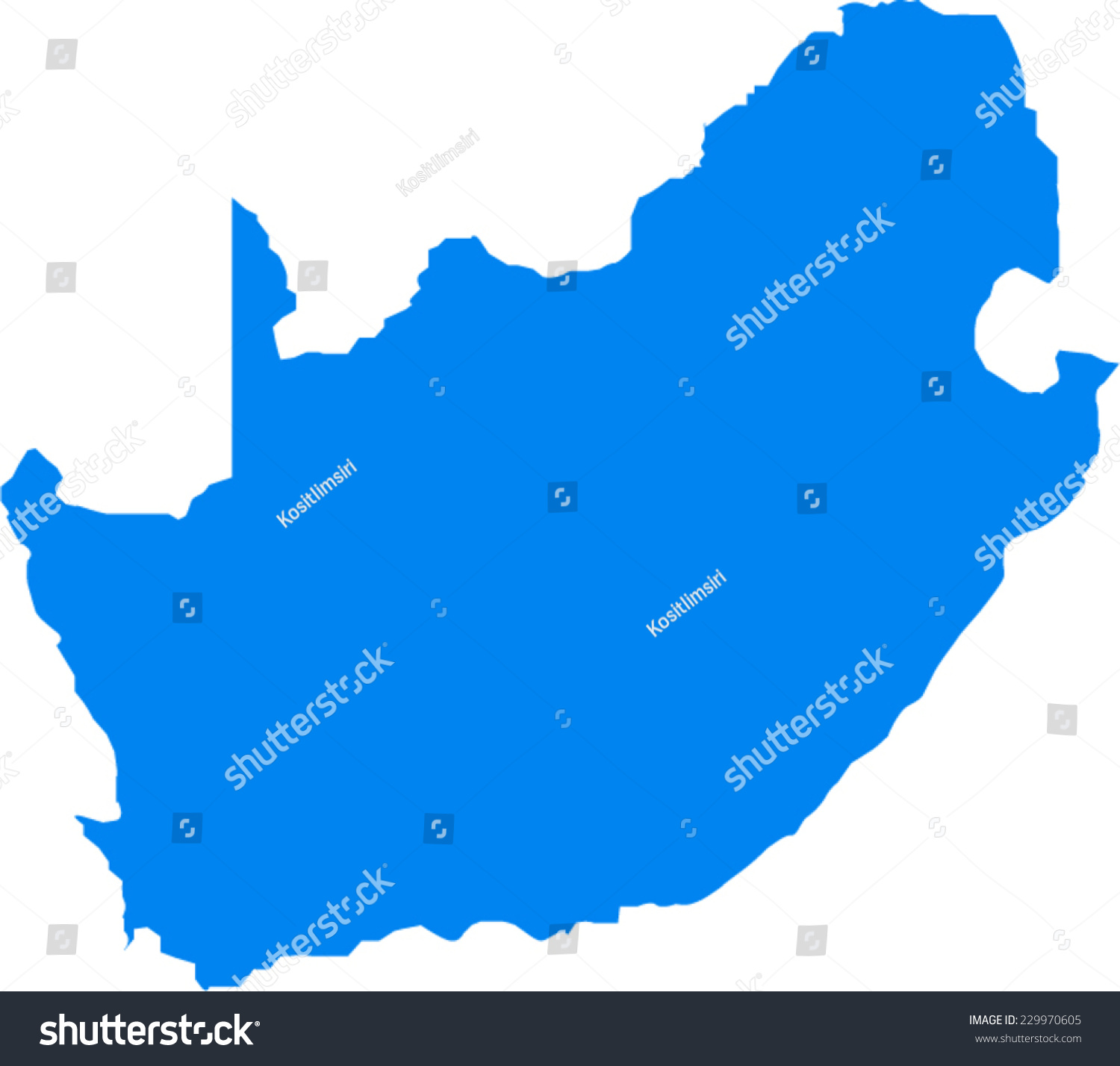 South Africa Vector Map 스톡 벡터로열티 프리 229970605 Shutterstock 7831