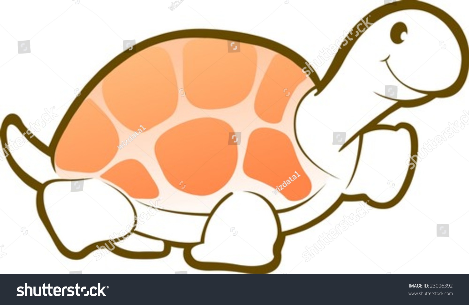 Черепаха мультяшная контур
