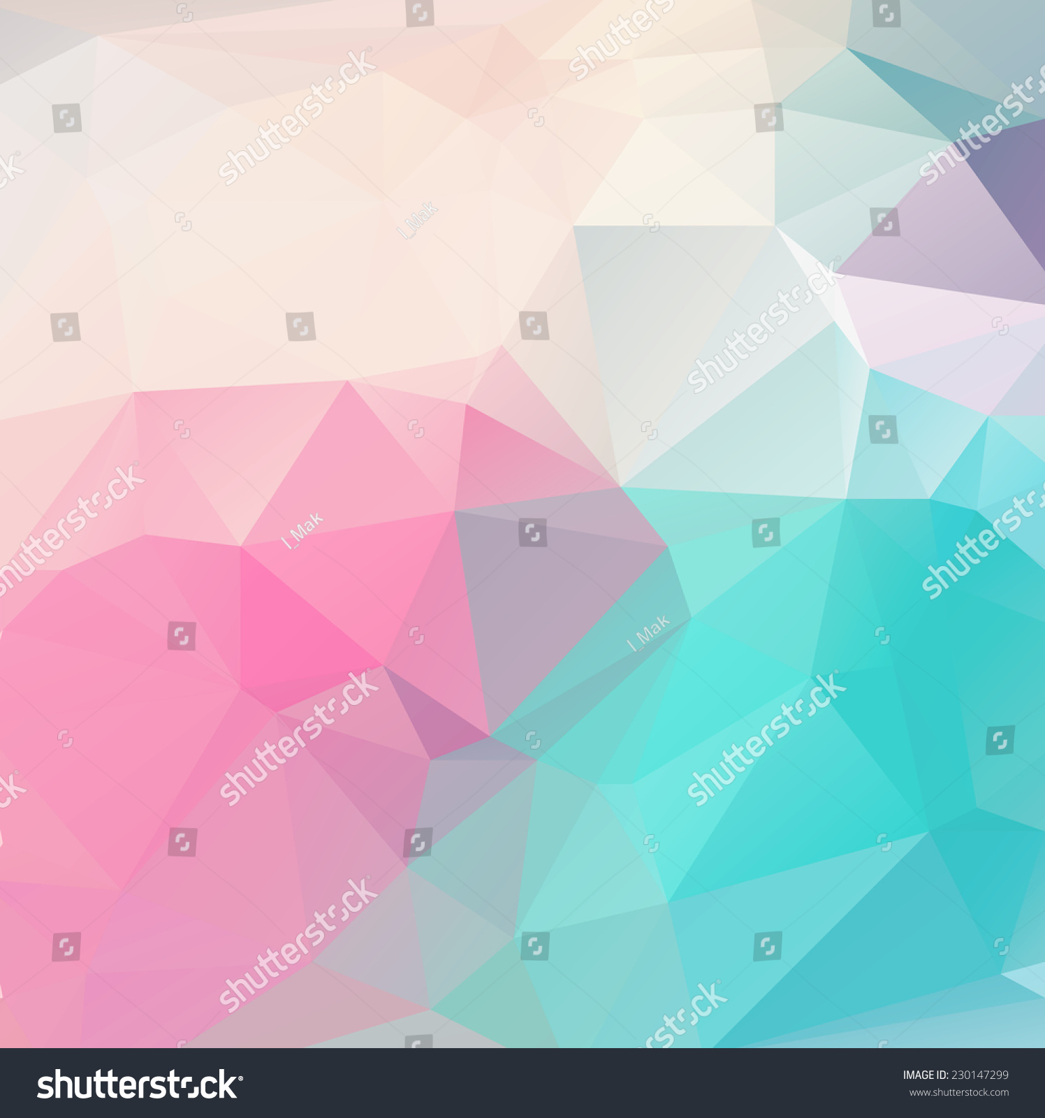 Triangle Shape Background Pastel Color Stock Vector (Royalty Free ...