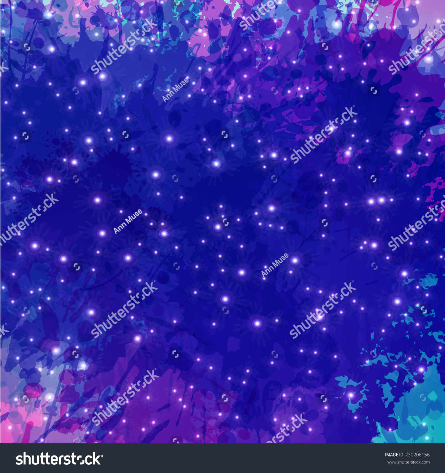 Magical Space Background Illuminated Lights Stars Stock Vector (Royalty ...