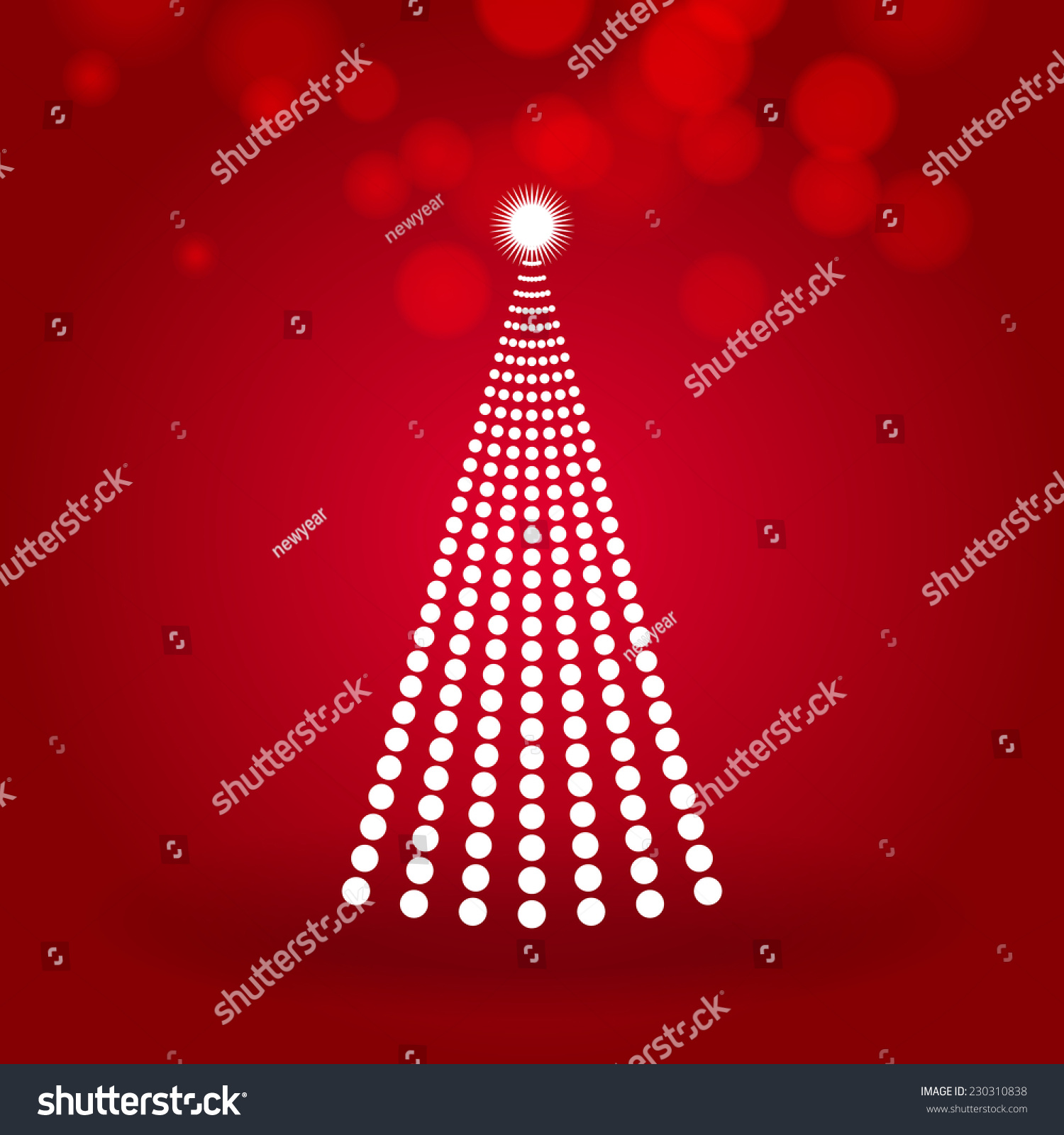 Red Dot Christmas Tree Stock Vector (Royalty Free) 230310838 Shutterstock