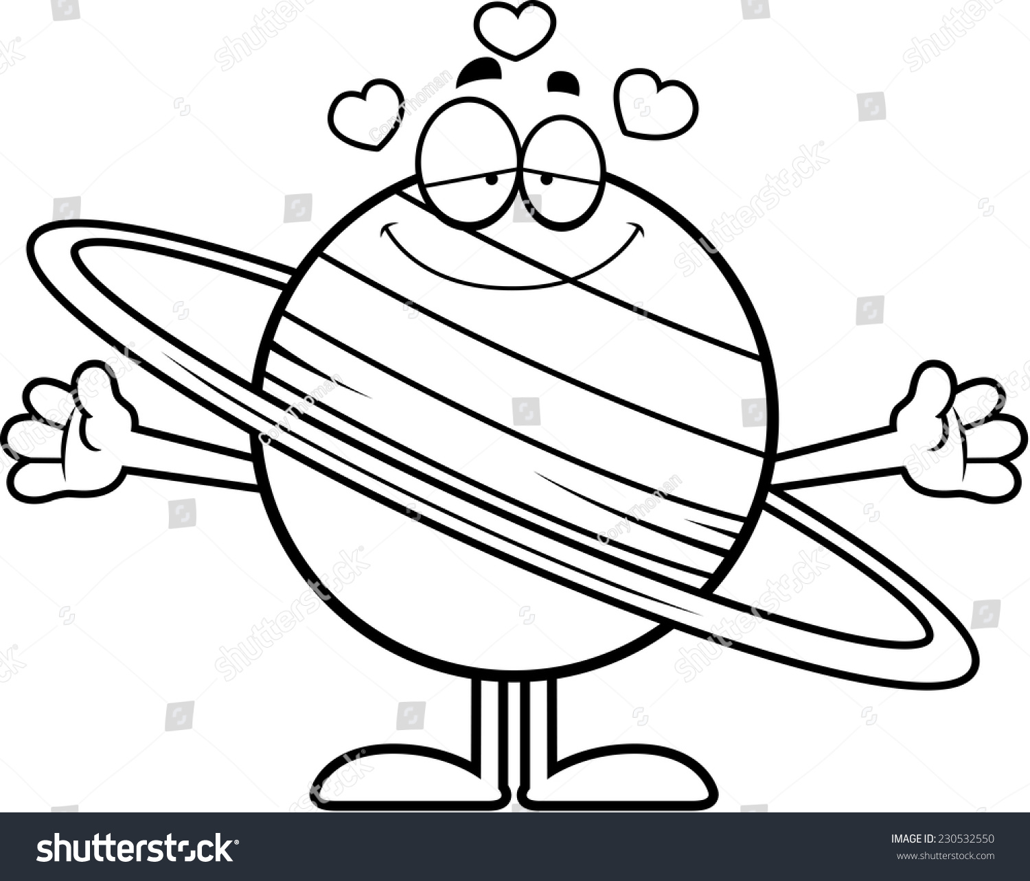 Контур планеты Сатурн