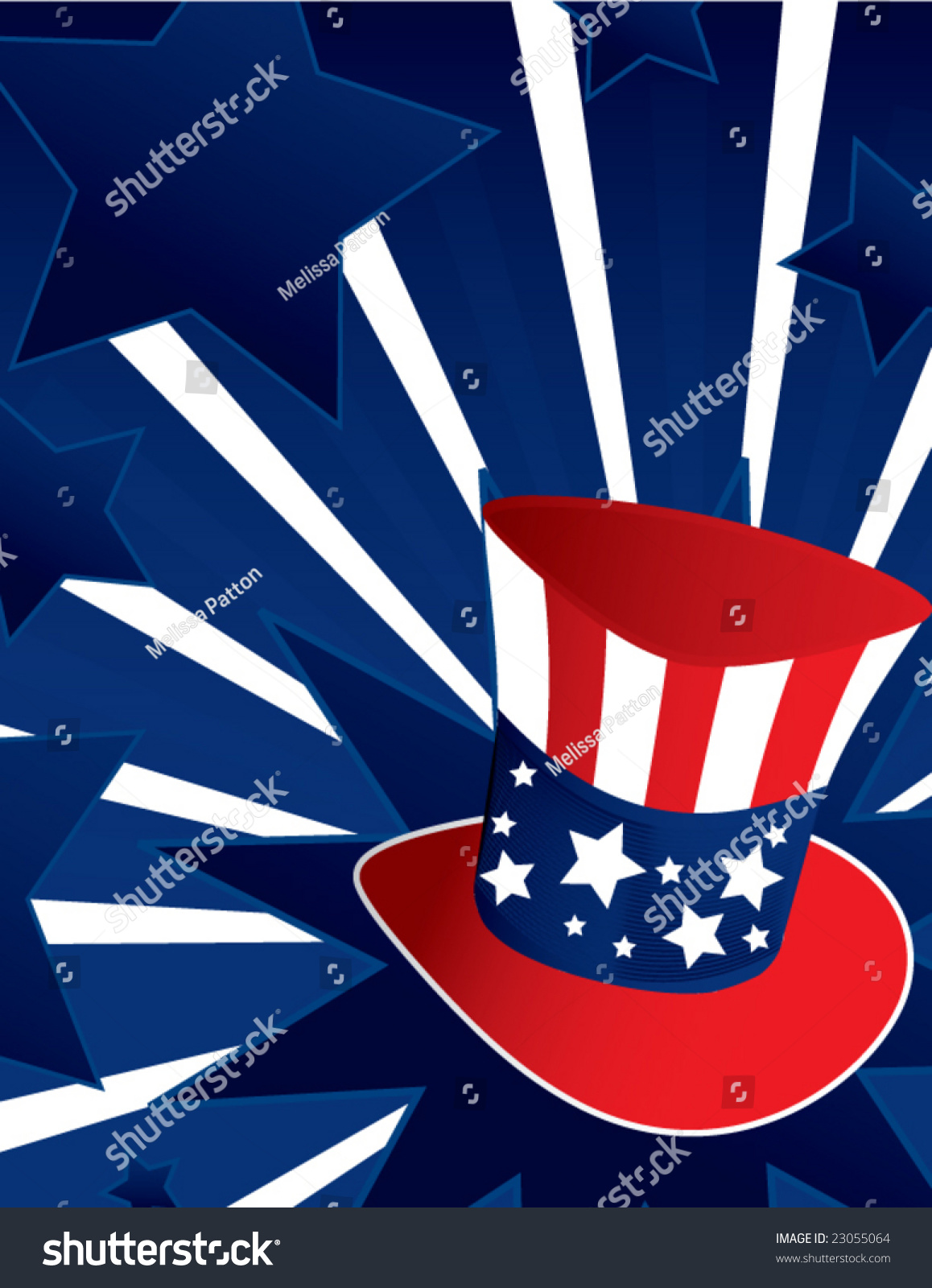 Uncle Sam Hat Background Vector Stock Vector (Royalty Free) 23055064