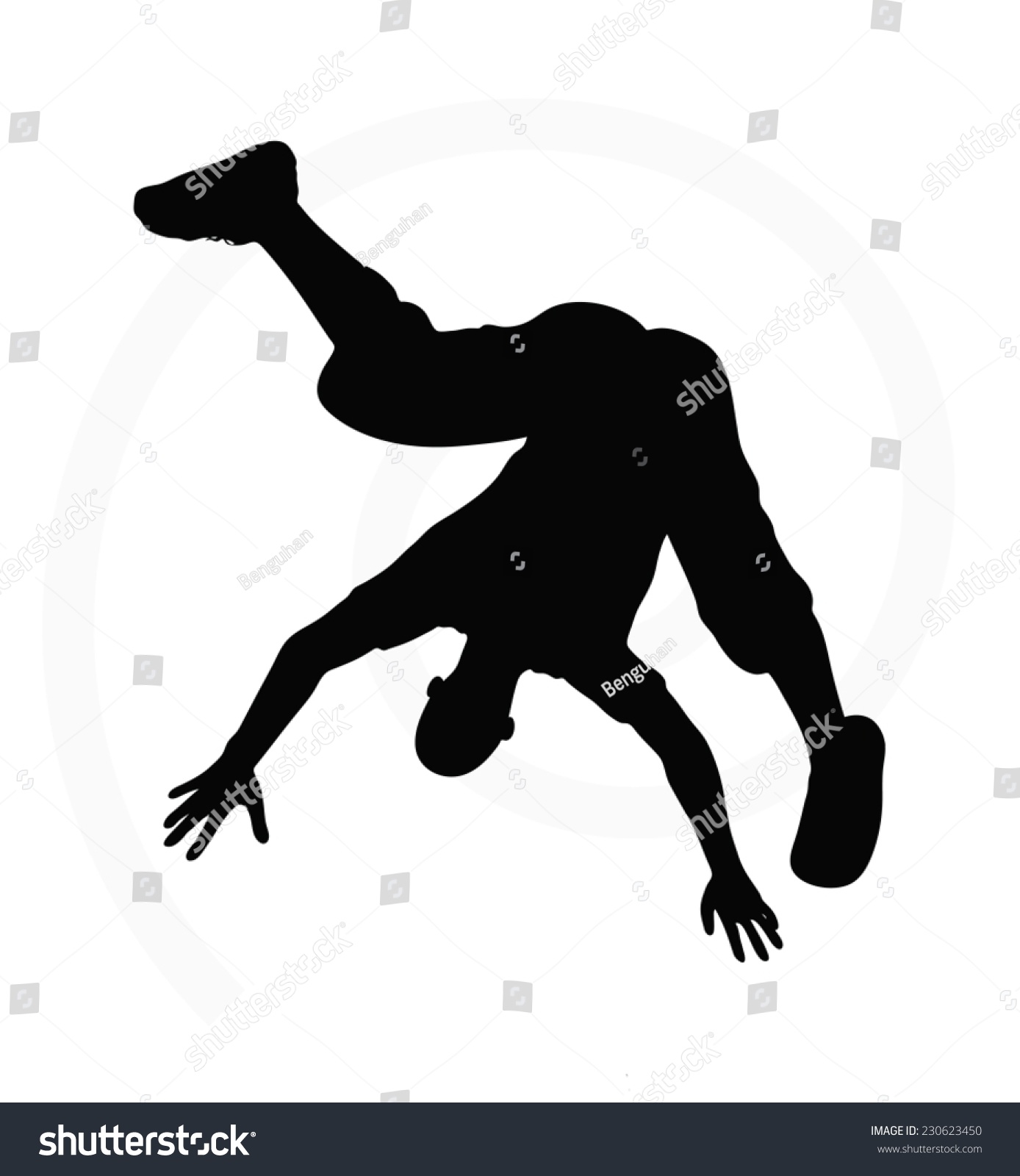 Man Silhouette Isolated On White Background Stock Vector (Royalty Free ...